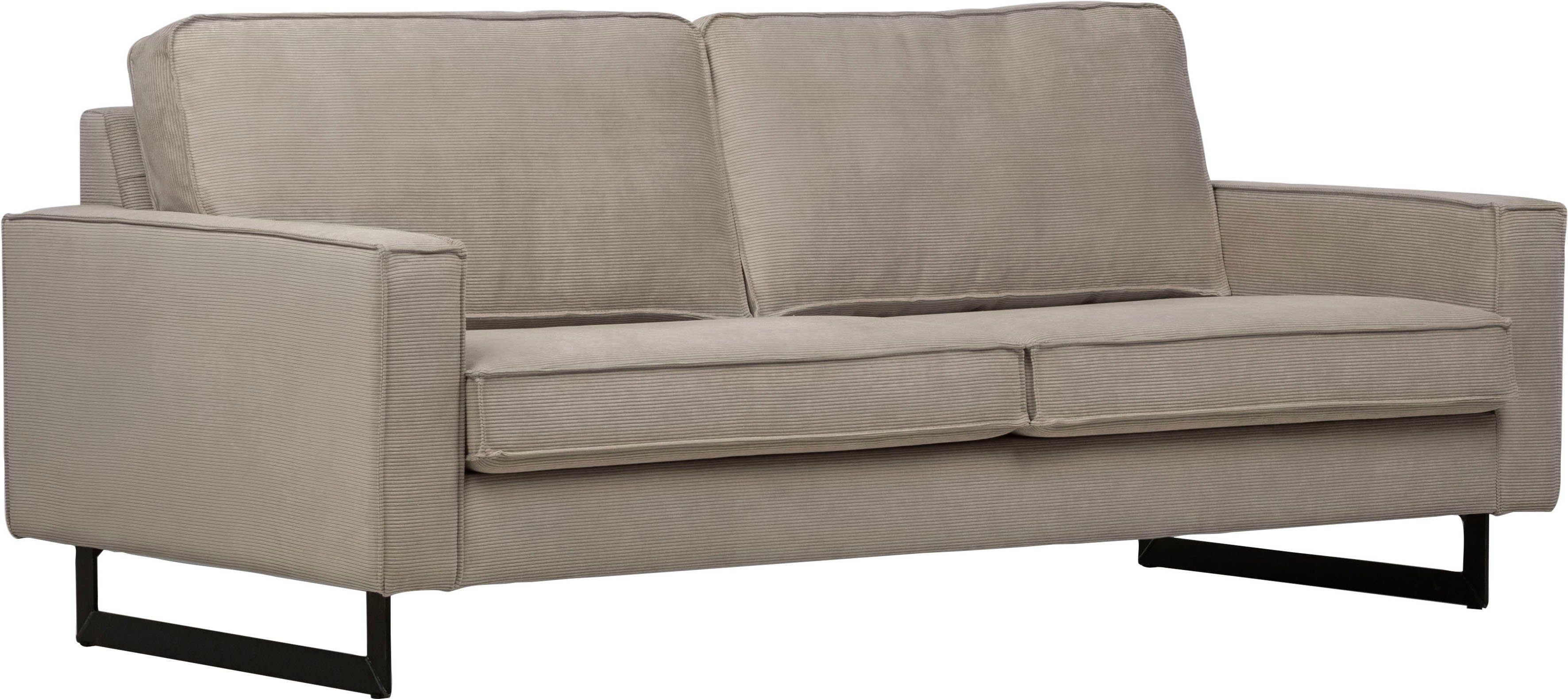 Places of Style 3-zitsbank Pinto, 206 cm, cord, chenille, leerlook