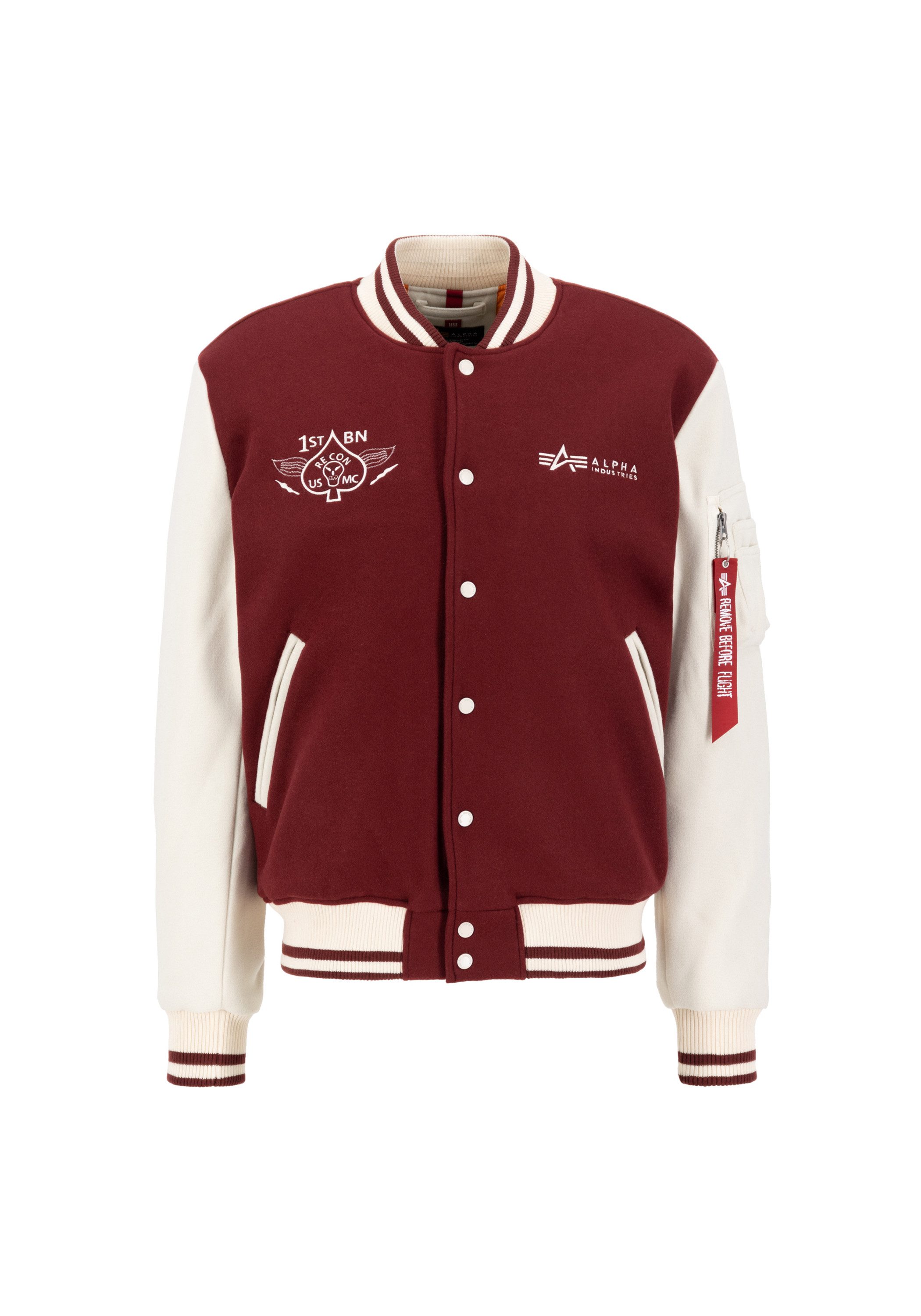 Heren Bomberjack Varsity Air Alpha Industries , Red , Heren