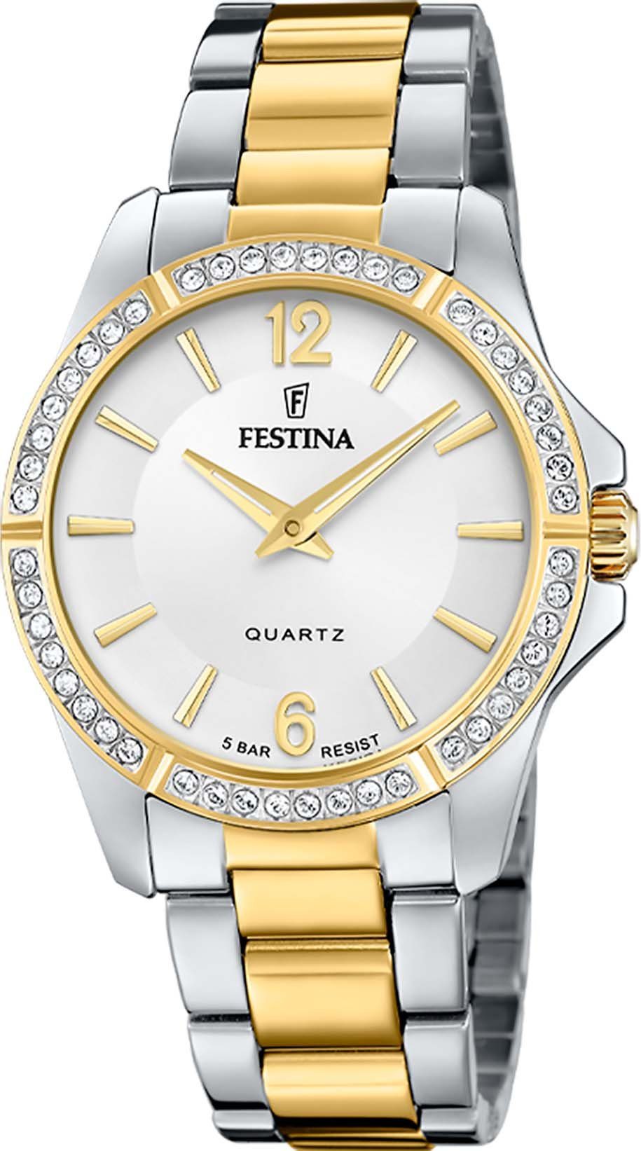 Festina Kwartshorloge Mademoiselle, F20594/1 Horloge, dameshorloge, stalen armband