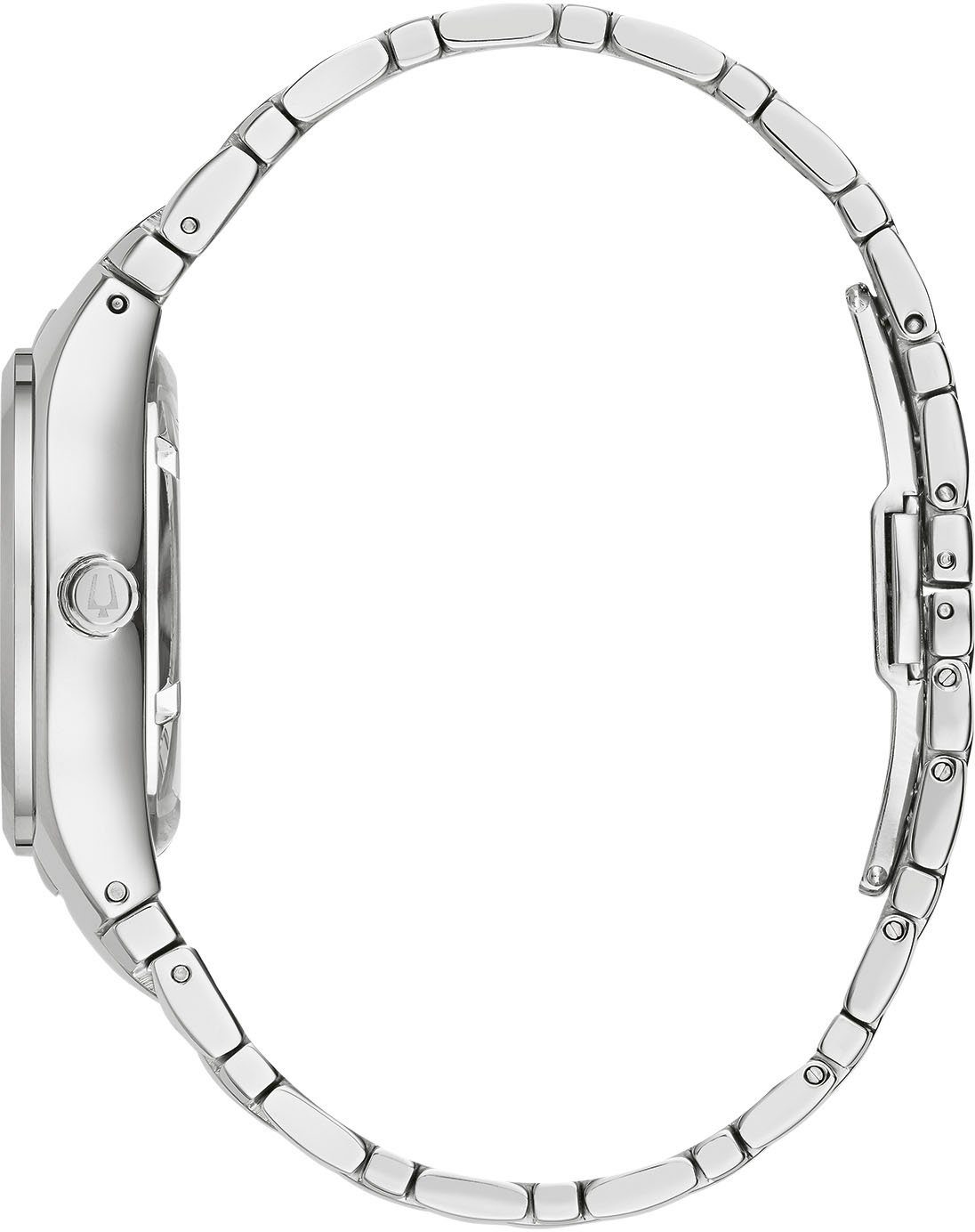 Bulova Automatisch horloge Polshorloge, dameshorloge, roestvrijstalen armband, parelmoer wijzerplaat, diamant