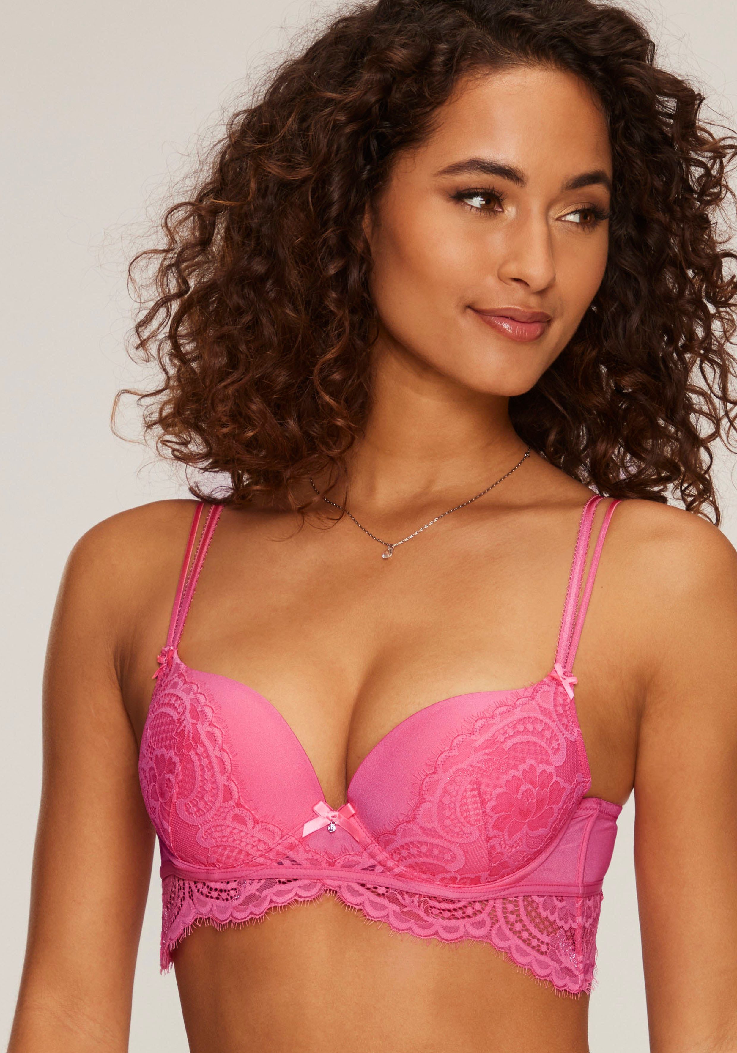 Lascana Push-up-bh Valentina met extravagante kanten details, lingerie