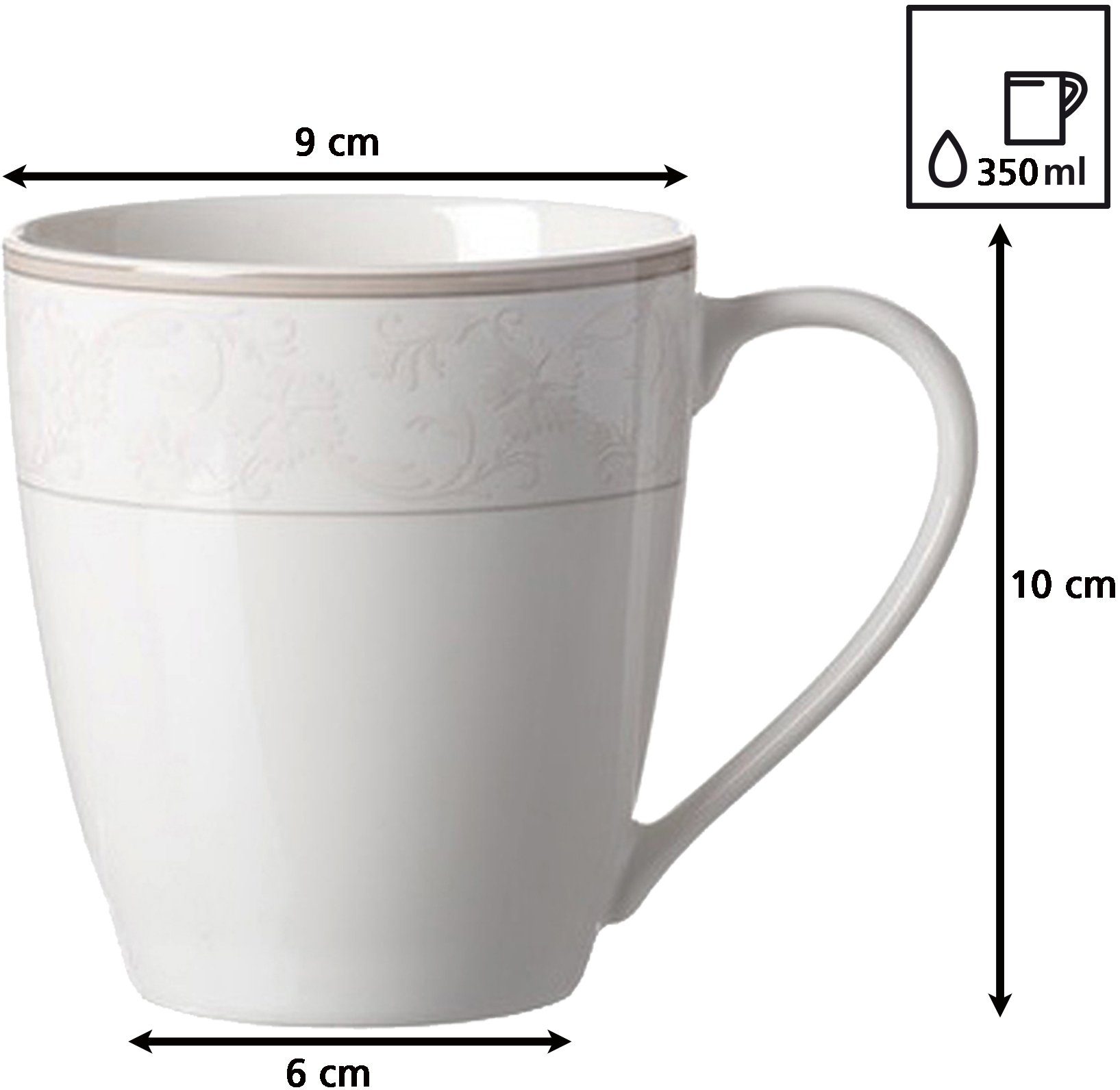 Ritzenhoff & Breker Beker Isabella met opvallend decor(set, 6-delig)
