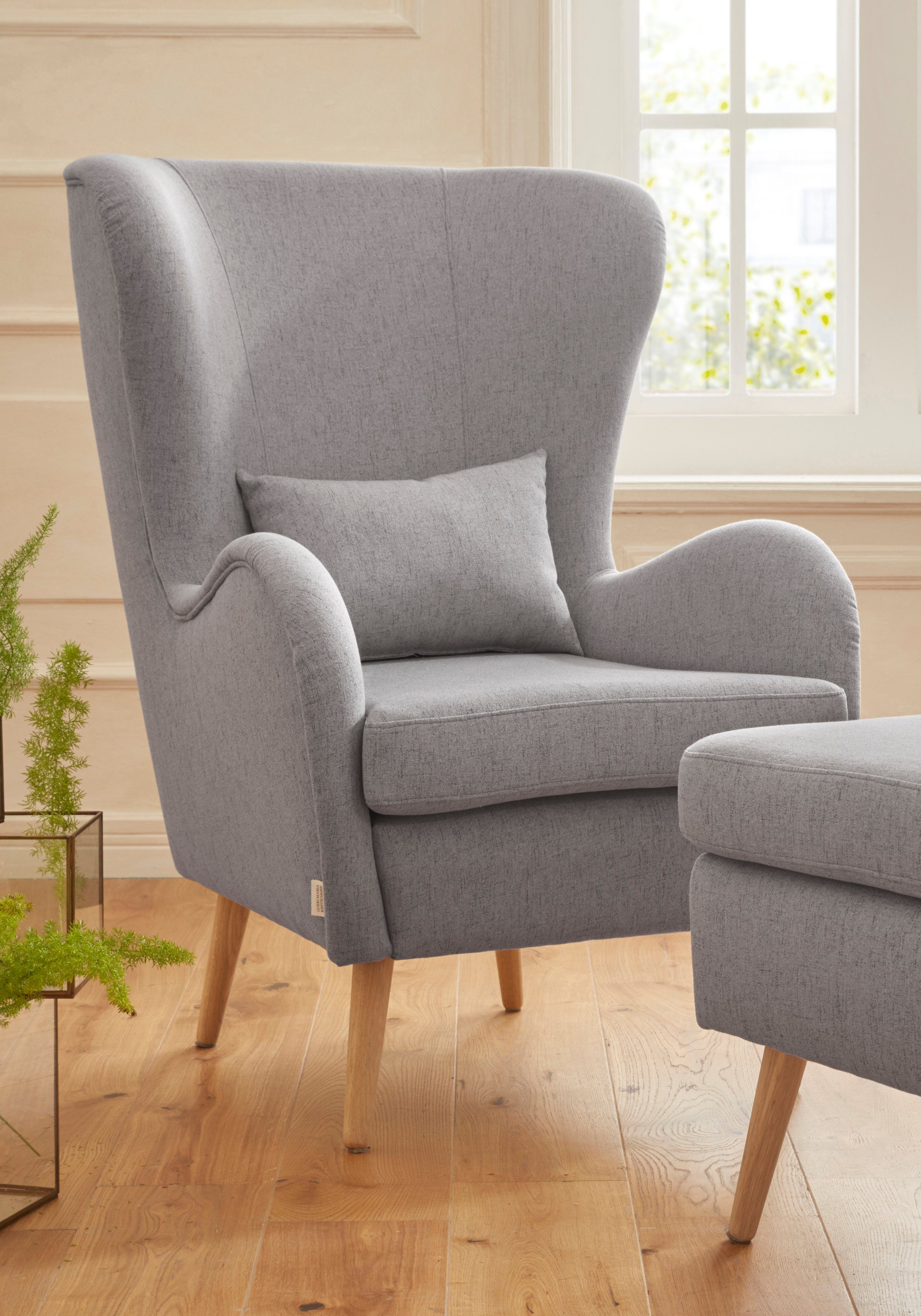 Guido Maria Kretschmer Home&Living Fauteuil Sallito, oorfauteuil, TV-stoel voor woonkamer, ook in velours cord