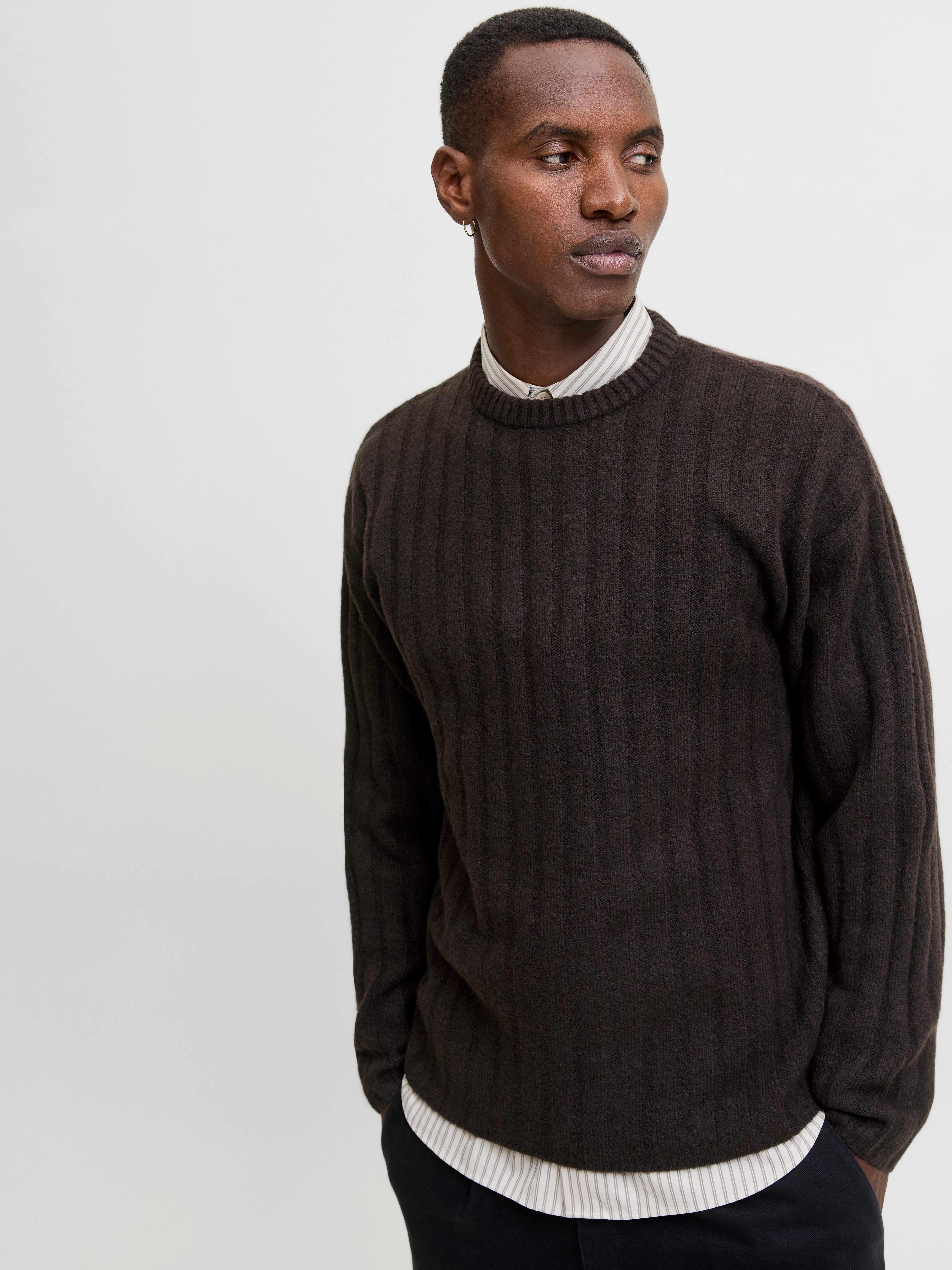 Jack & Jones Gebreide trui JJEBRADLEY CARTER KNIT CREW NECK LN