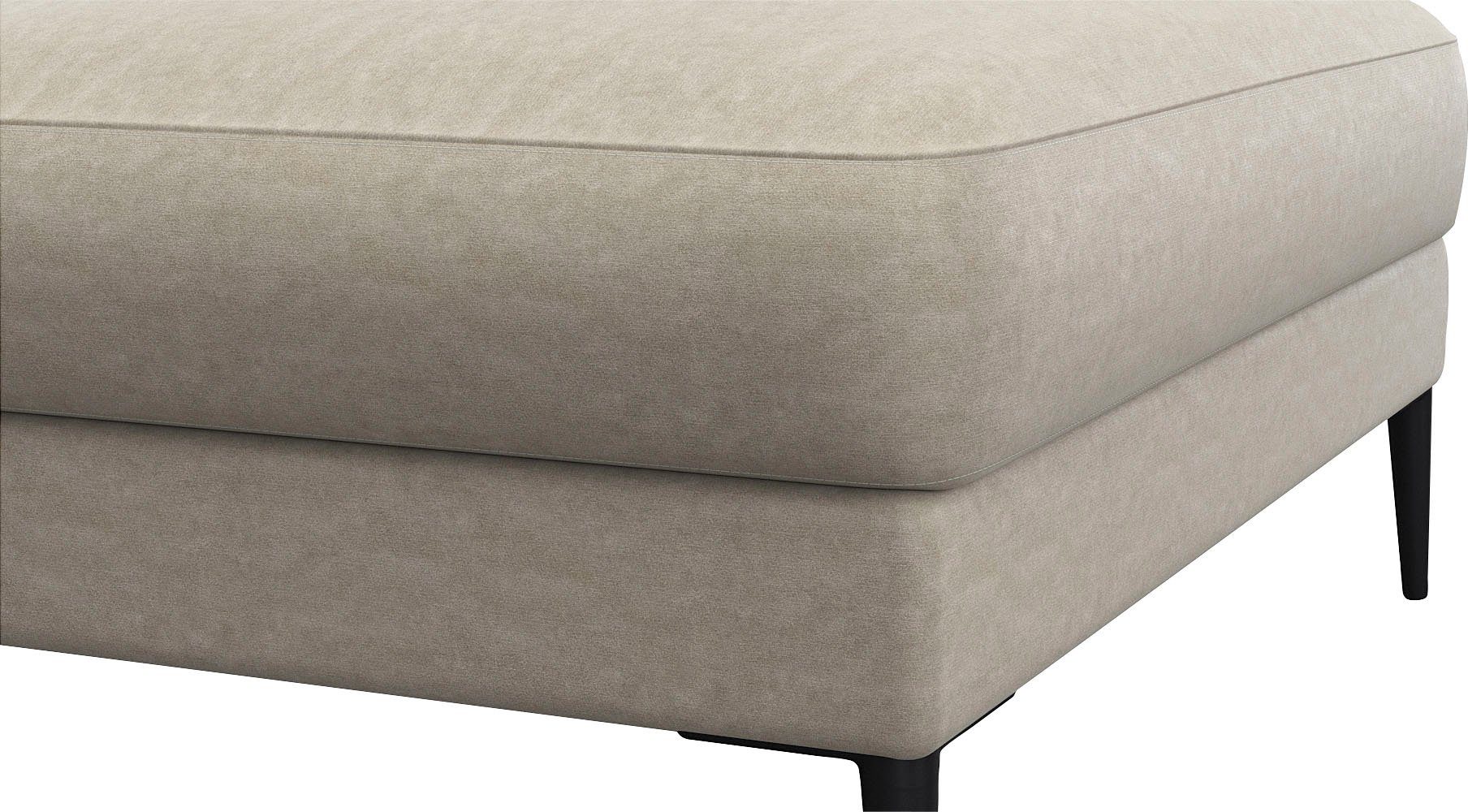 FLEXLUX Poef Belle gestoffeerde hocker, zithocker Scandinavisch design, in een sublieme verwerking