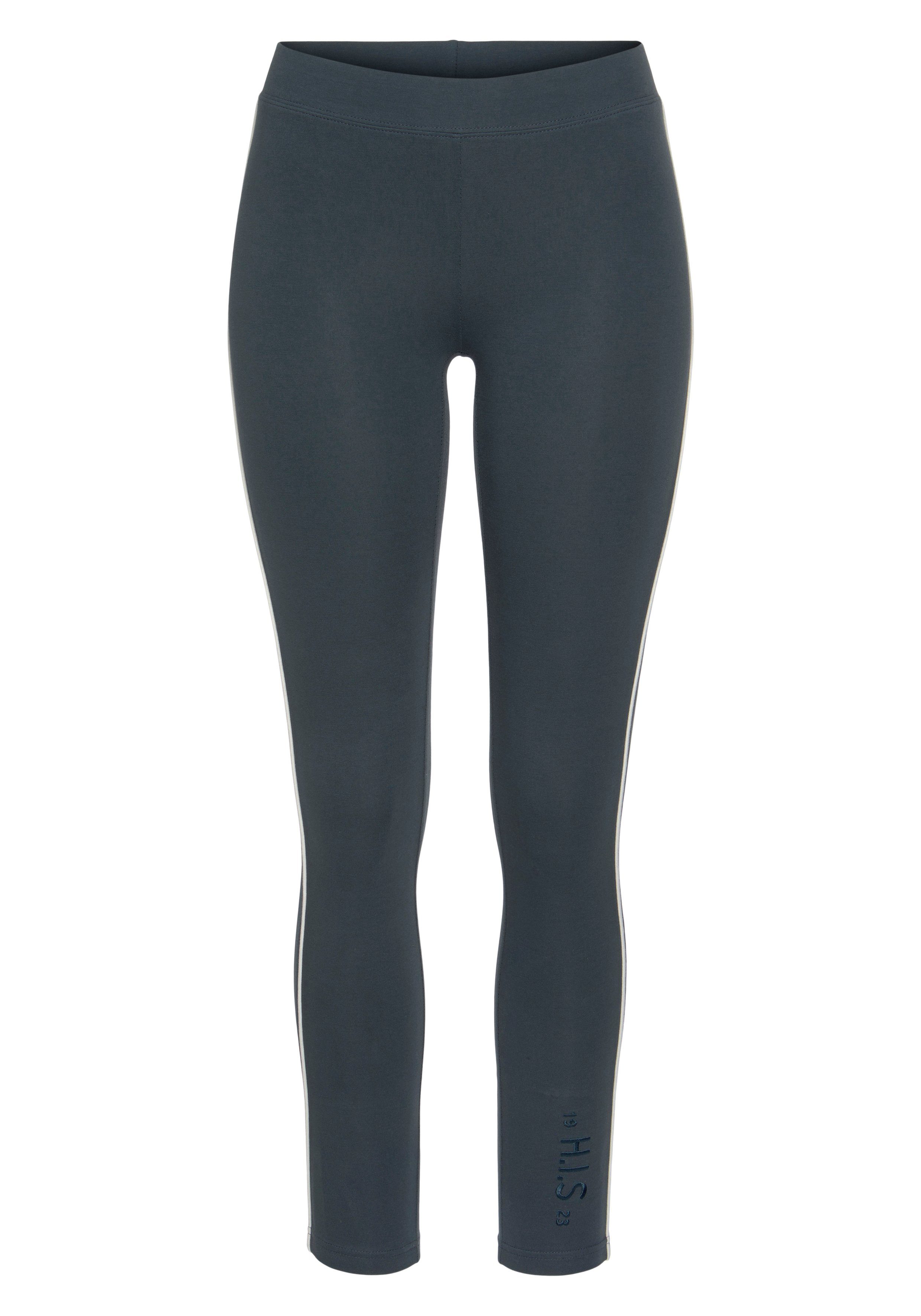 H.I.S Legging met witte contrastpaspel, loungewear