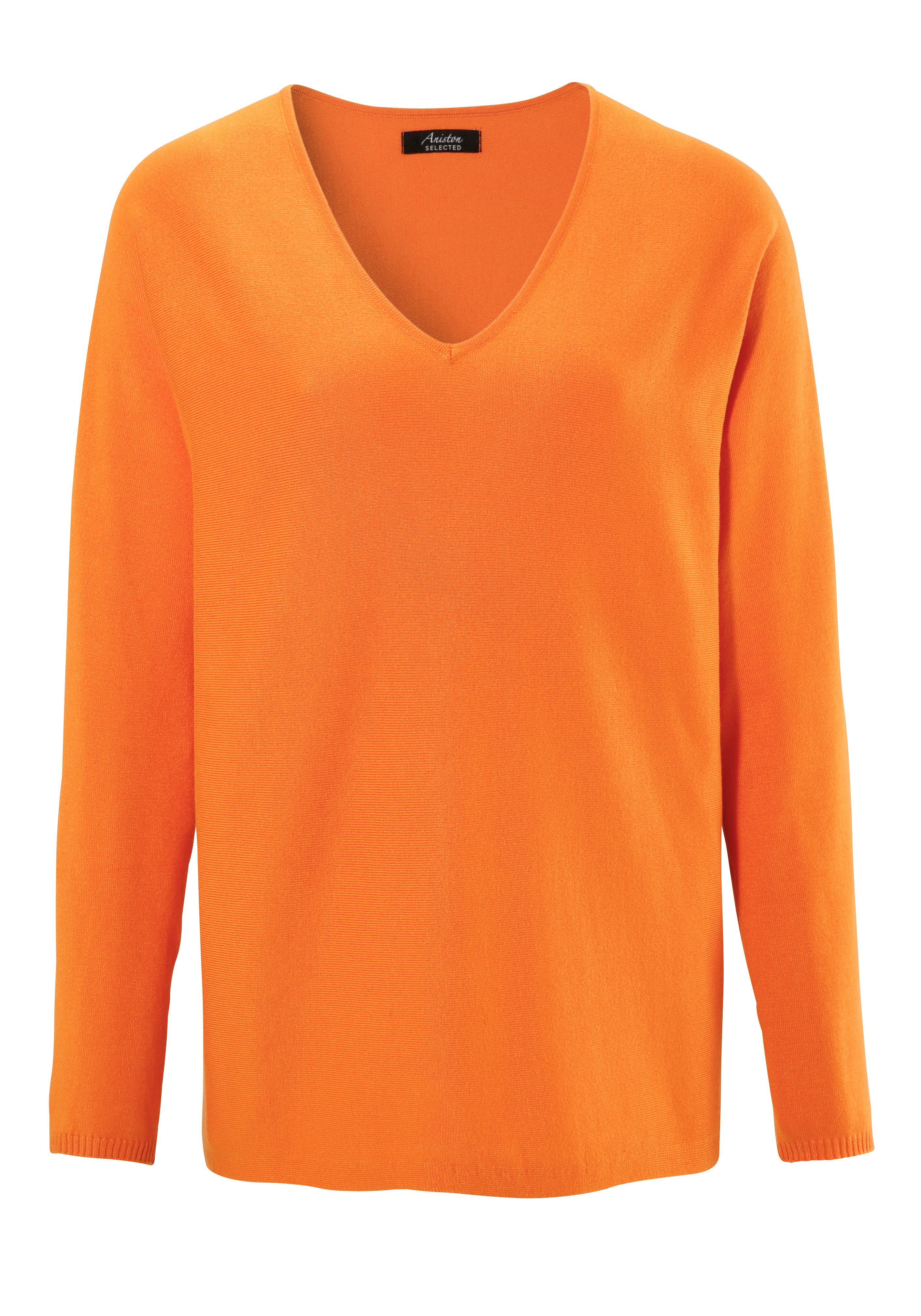 Aniston SELECTED Trui met V-hals in oversized-look
