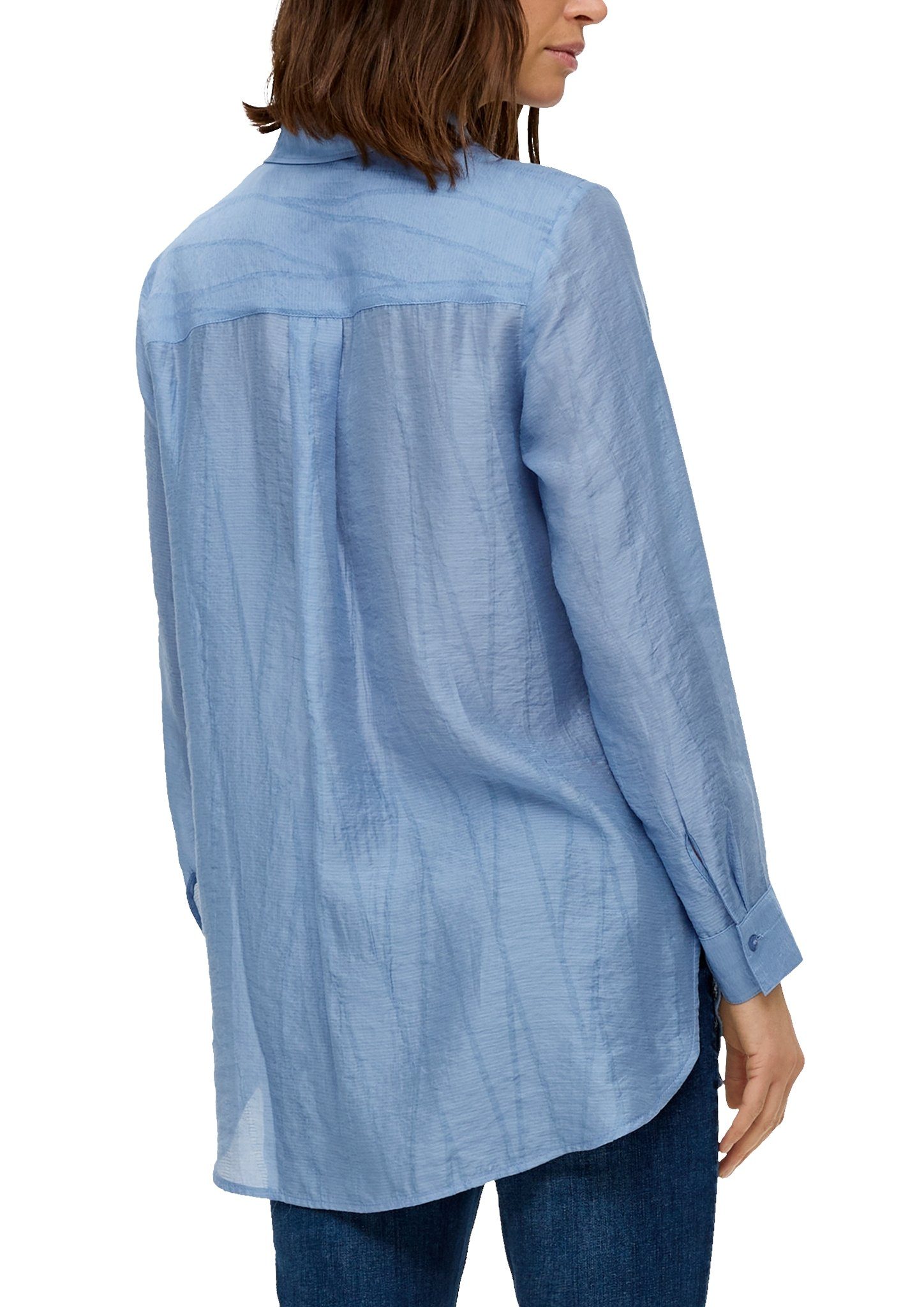 s.Oliver Lange blouse met semi-transparante patroonstructuur