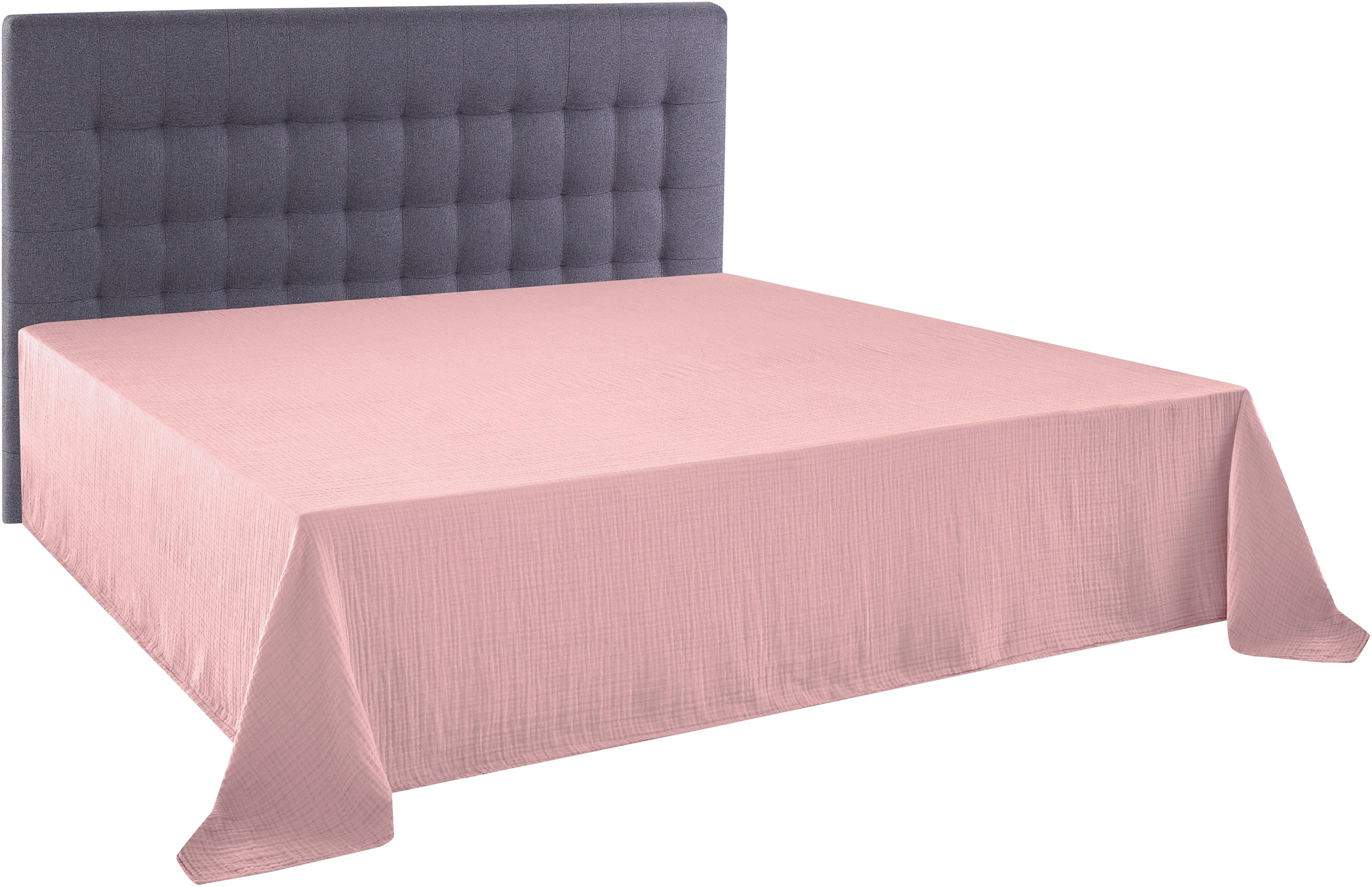 andas Sprei LUNDBY Dekentje van katoen in zachte mousseline kwaliteit, uni kleur