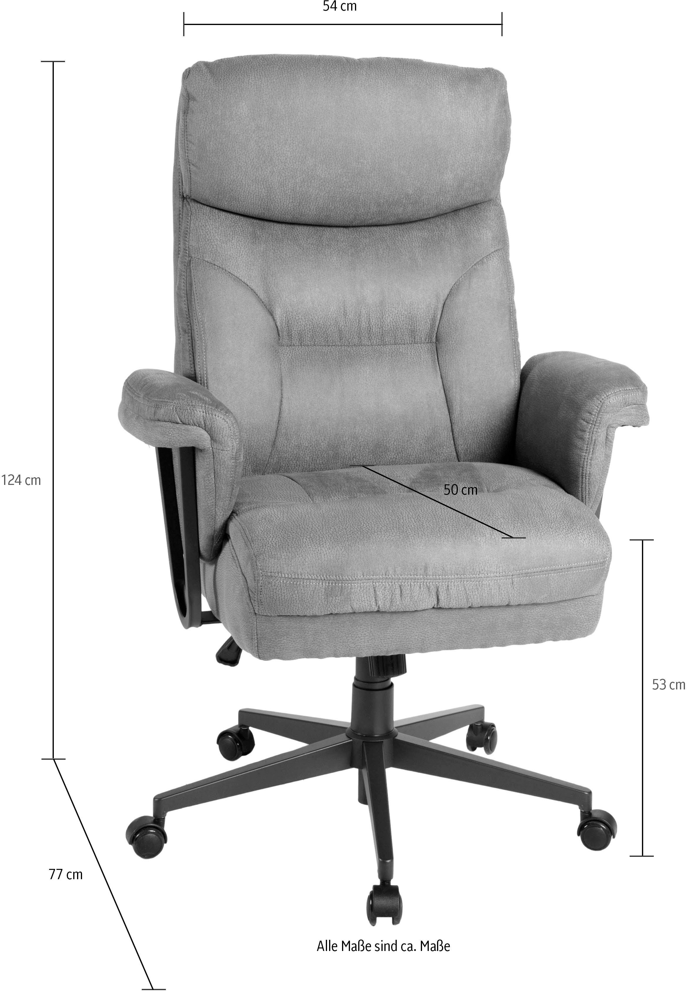 Duo Collection Bureaustoel Tiago XXL Belastbaar tot 150 kg, pocketveren kern in de zitting