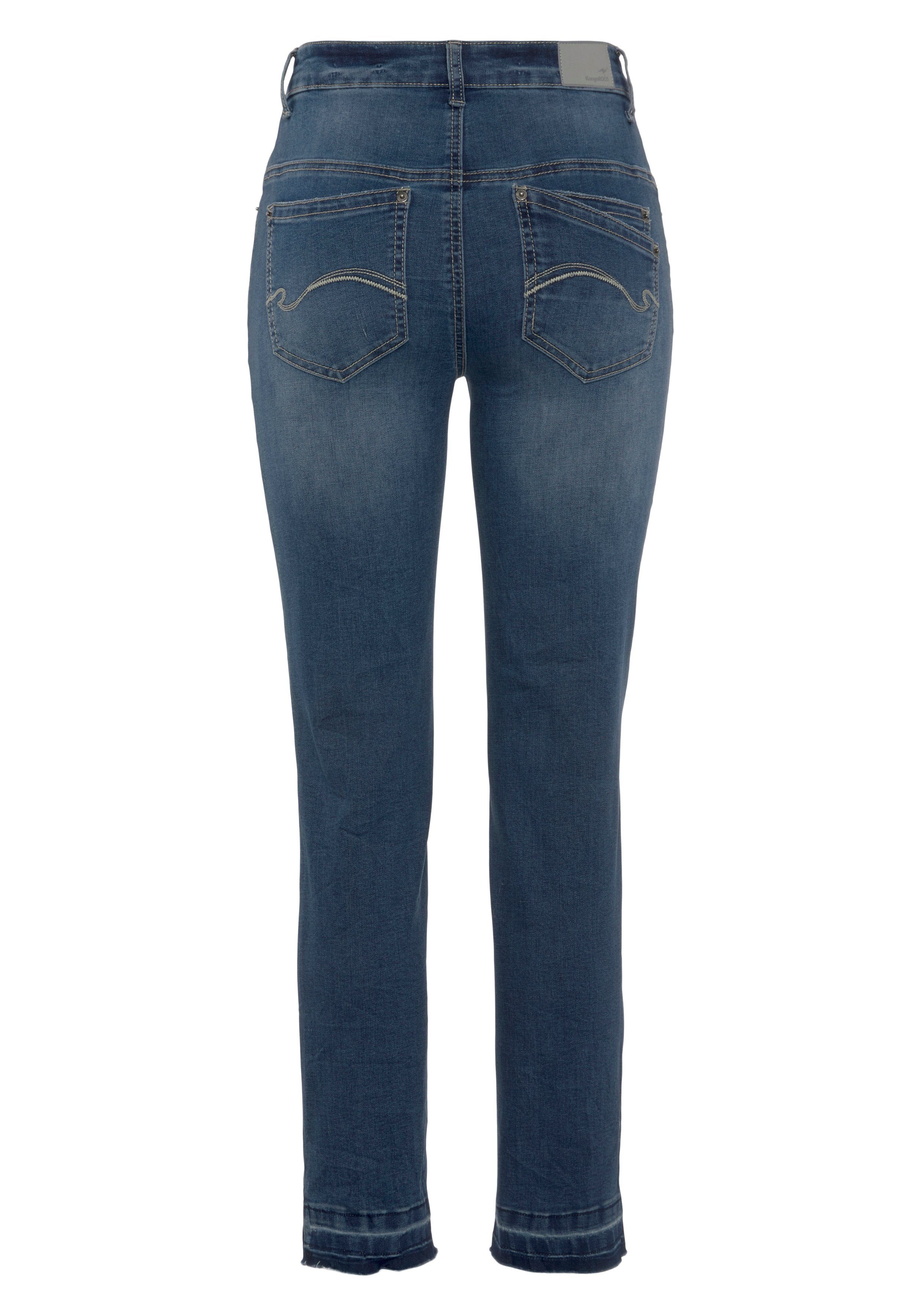 KangaROOS 7/8 jeans Culotte jeans rechte pasvorm, modieuze slijtage-effecten, normale taille