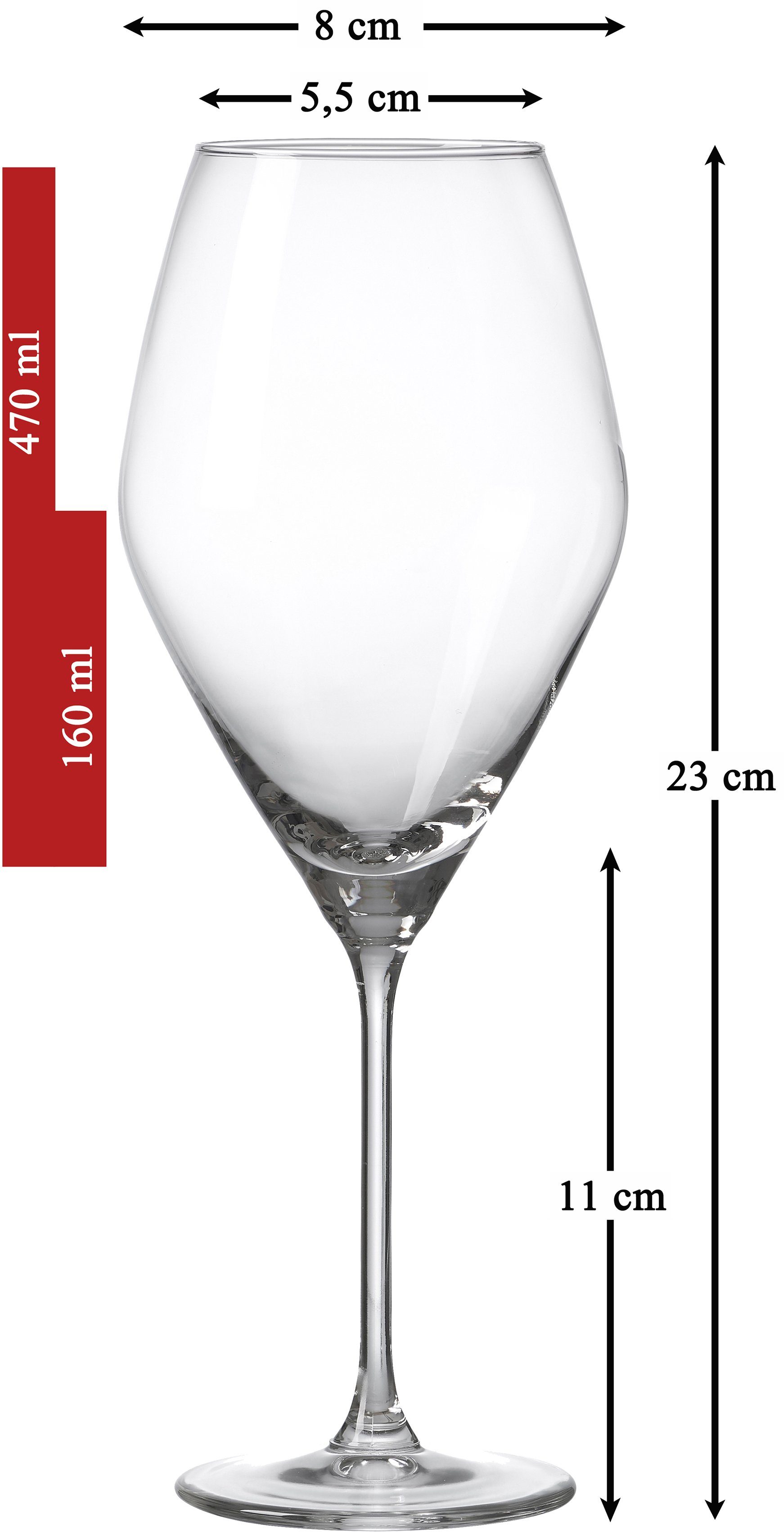 Ritzenhoff & Breker Rodewijnglas Salsa robuust en helder kristal(set, 6-delig)