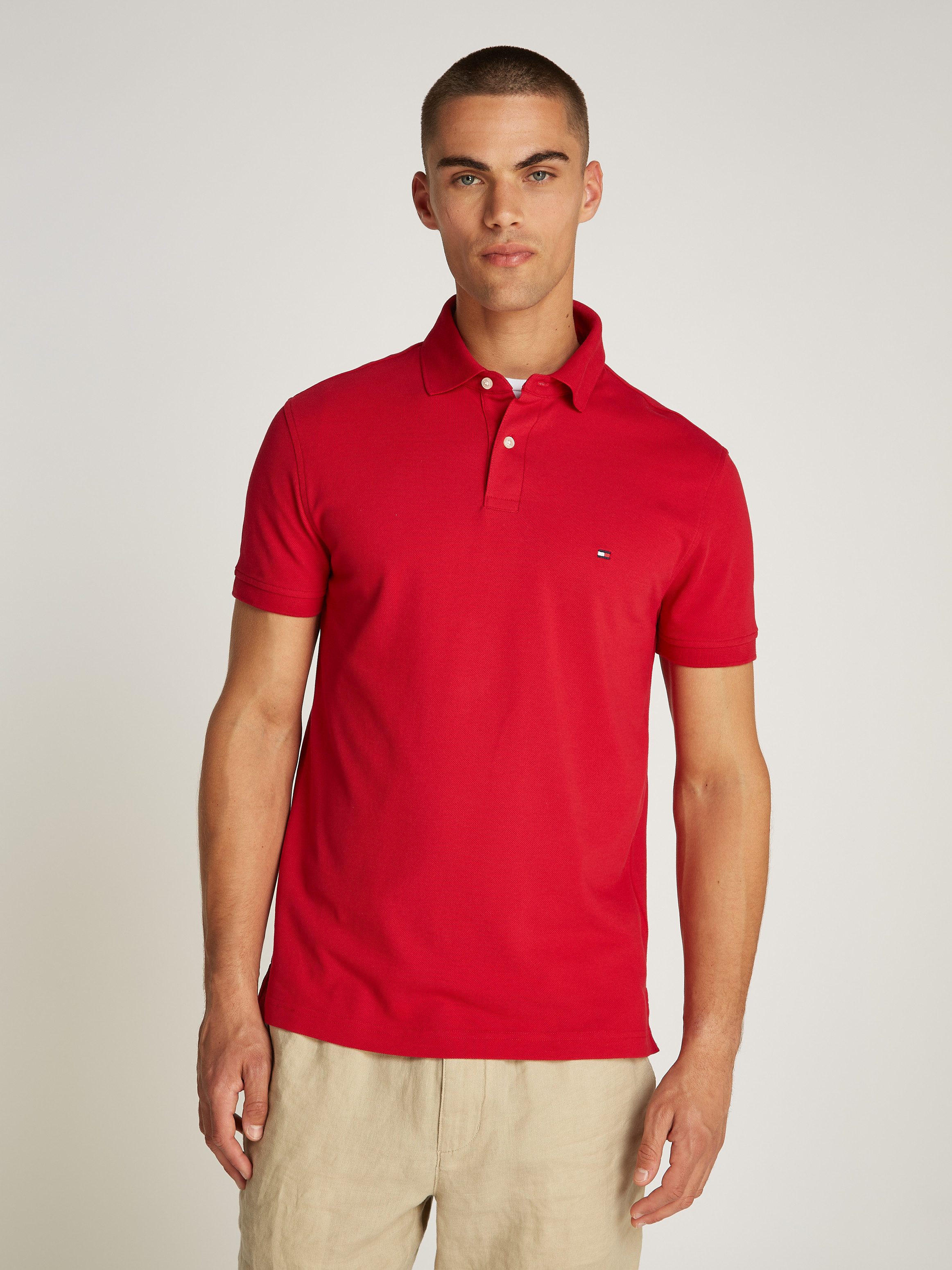 Tommy Hilfiger Poloshirt 1985 SLIM POLO hoogwaardige katoen-piqué kwaliteit
