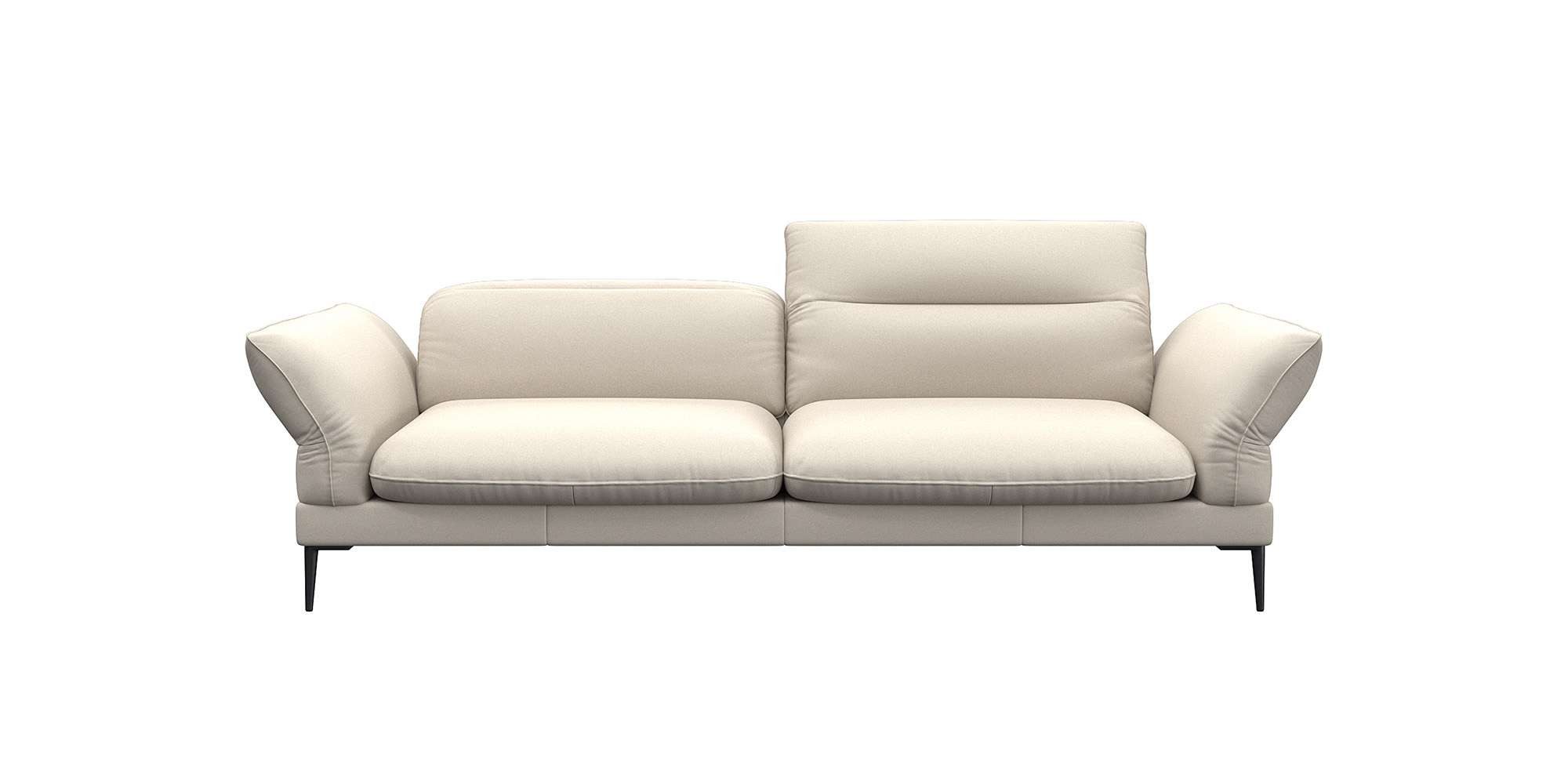 FLEXLUX 3-zitsbank Salino, functie-sofa, relaxsofa Bank met arm- en hoofdeinde verstellingen, koudschuim & staalgolven