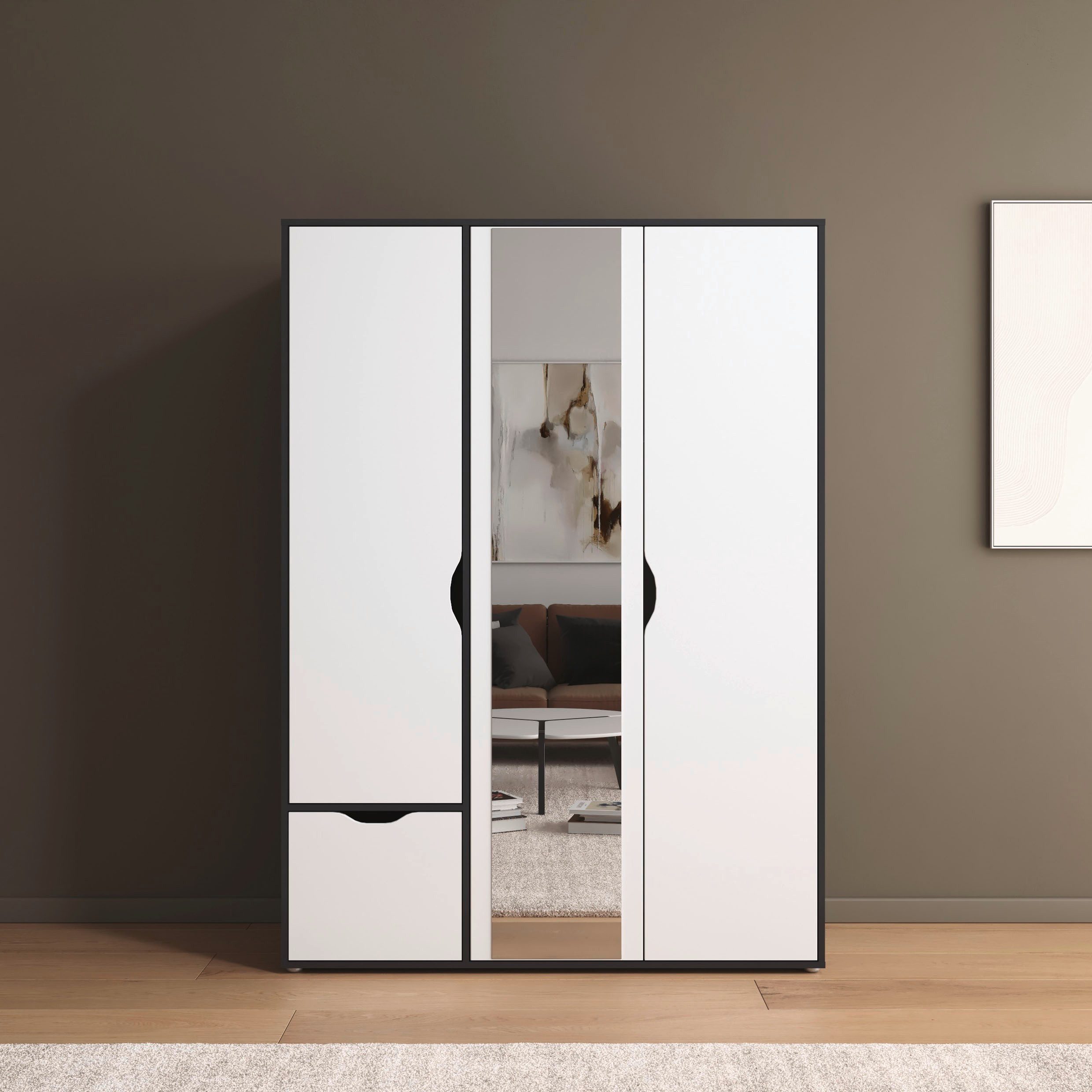 rauch Draaideurkast Kledingkast Kast Garderobe Wasmand NARAI met Laden Greefaansluitingen voor een greeploze look TOPSELLER MADE IN GERMANY
