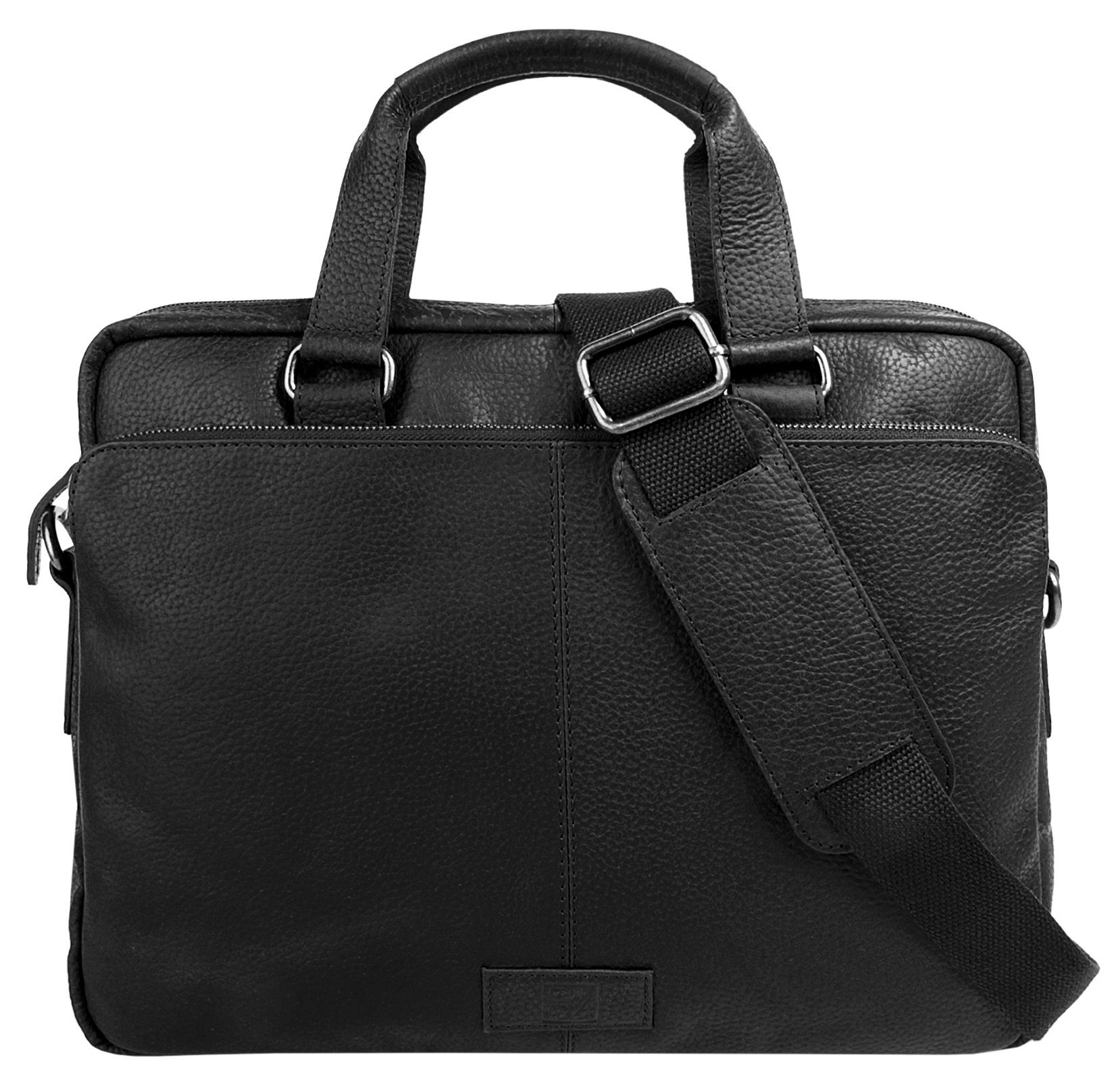 BODENSCHATZ Aktetas echt leder unisex tassen zwart