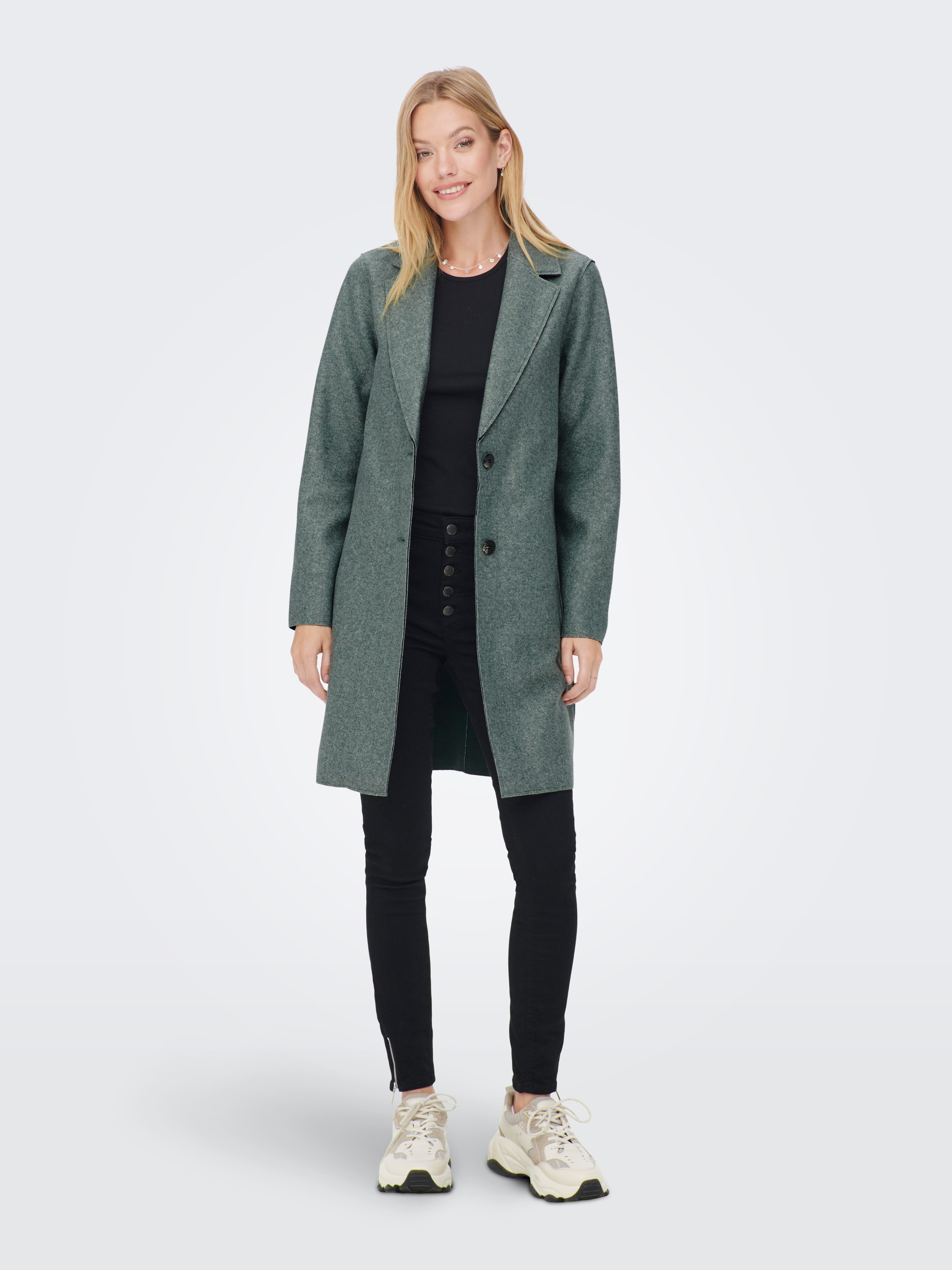 Only Lange jas ONLCARRIE BONDED COAT OTW NOOS