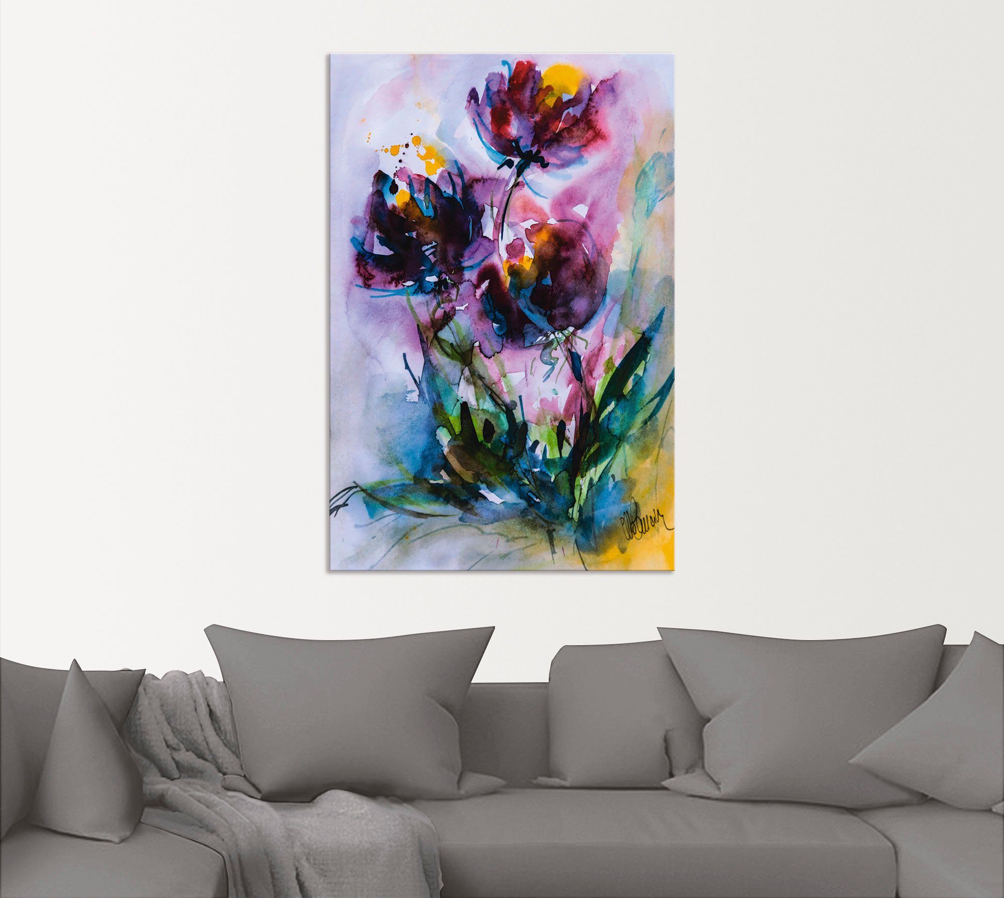 Artland Artprint Pulsatilla als artprint van aluminium, artprint voor buiten, artprint op linnen, poster in verschillende maten. maten