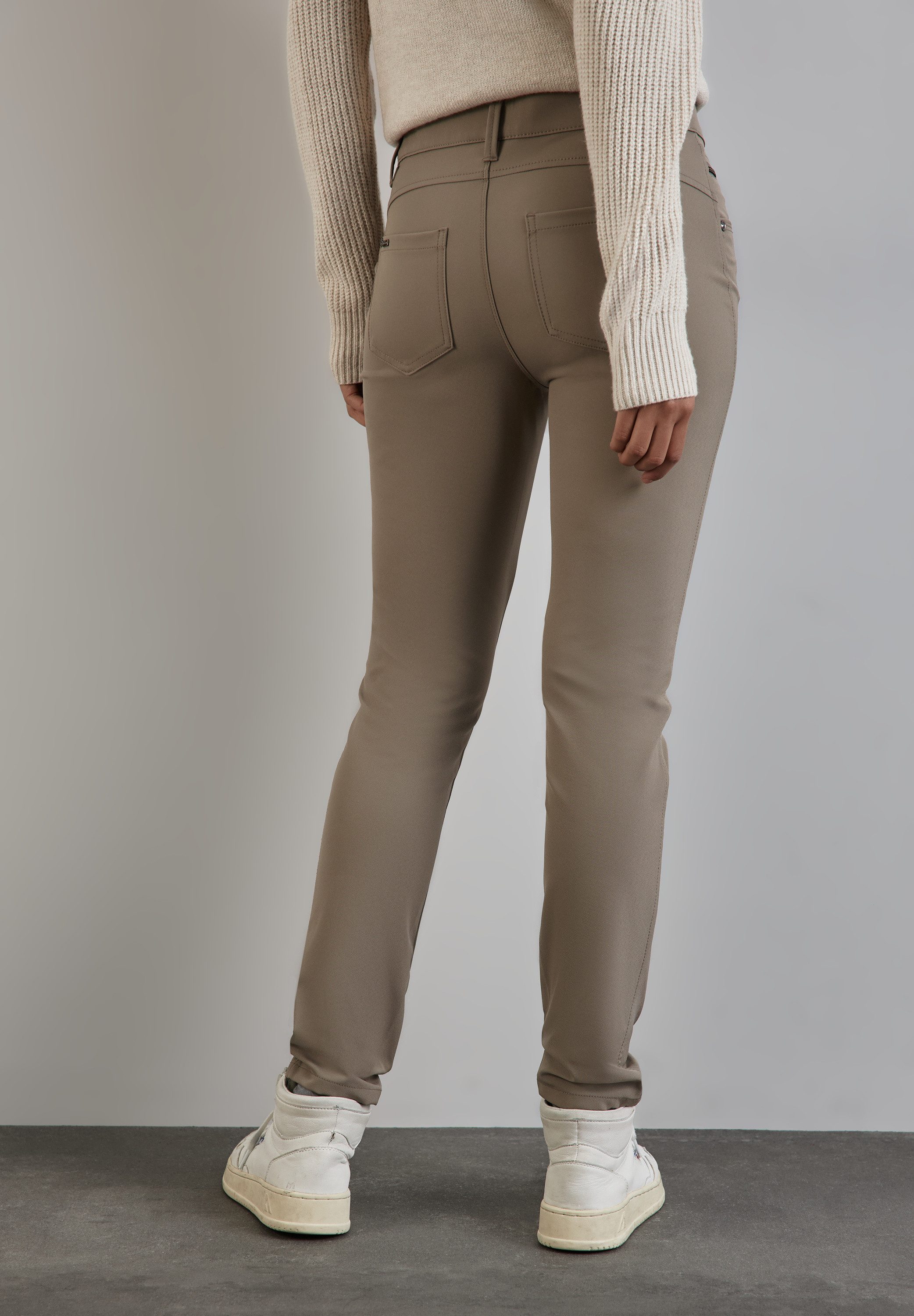 STREET ONE Stoffen broek Style York met ritsdetails