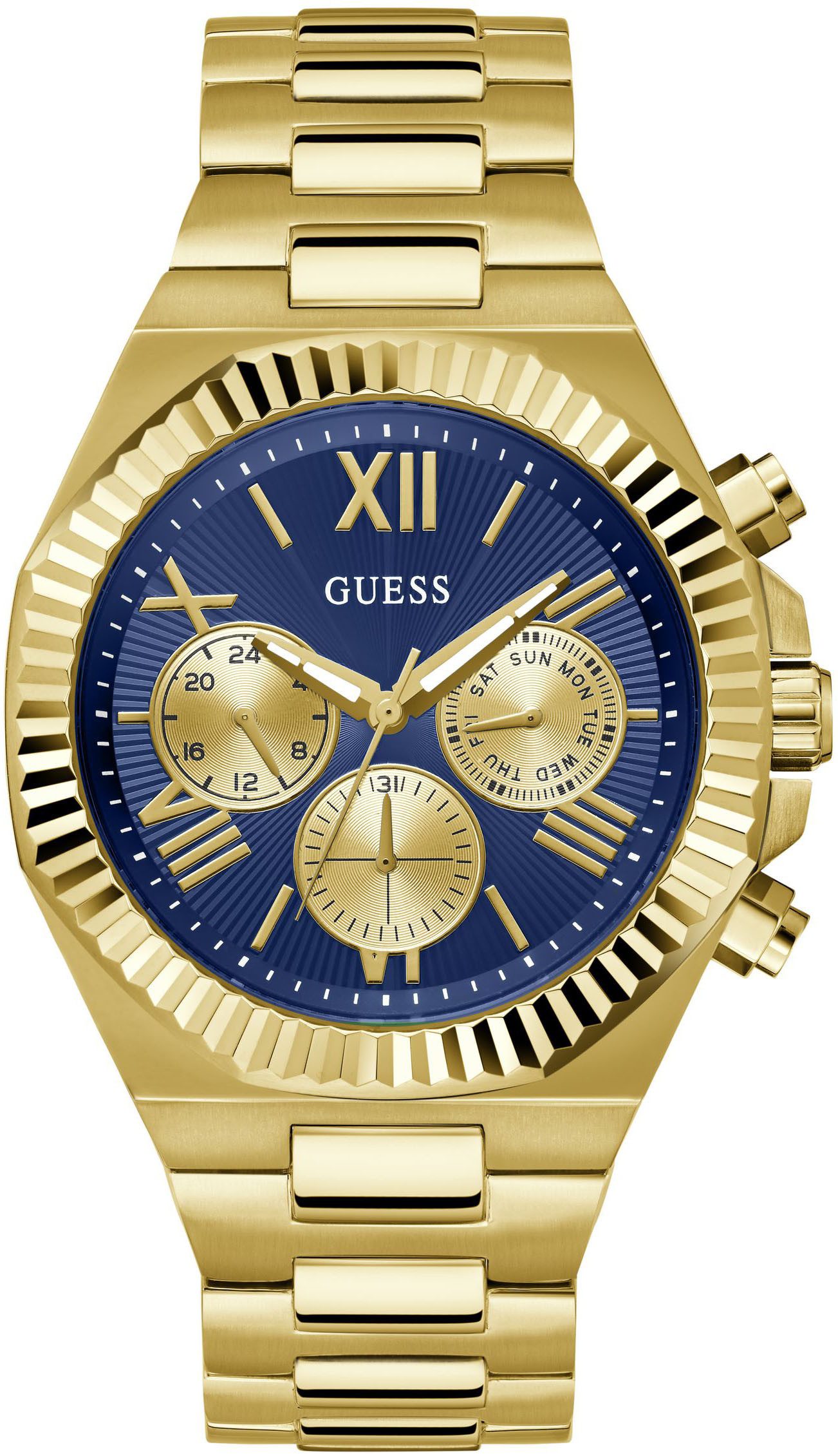 Guess Multifunctioneel horloge EQUITY Horloge, quartzhorloge, herenhorloge, stalen armband