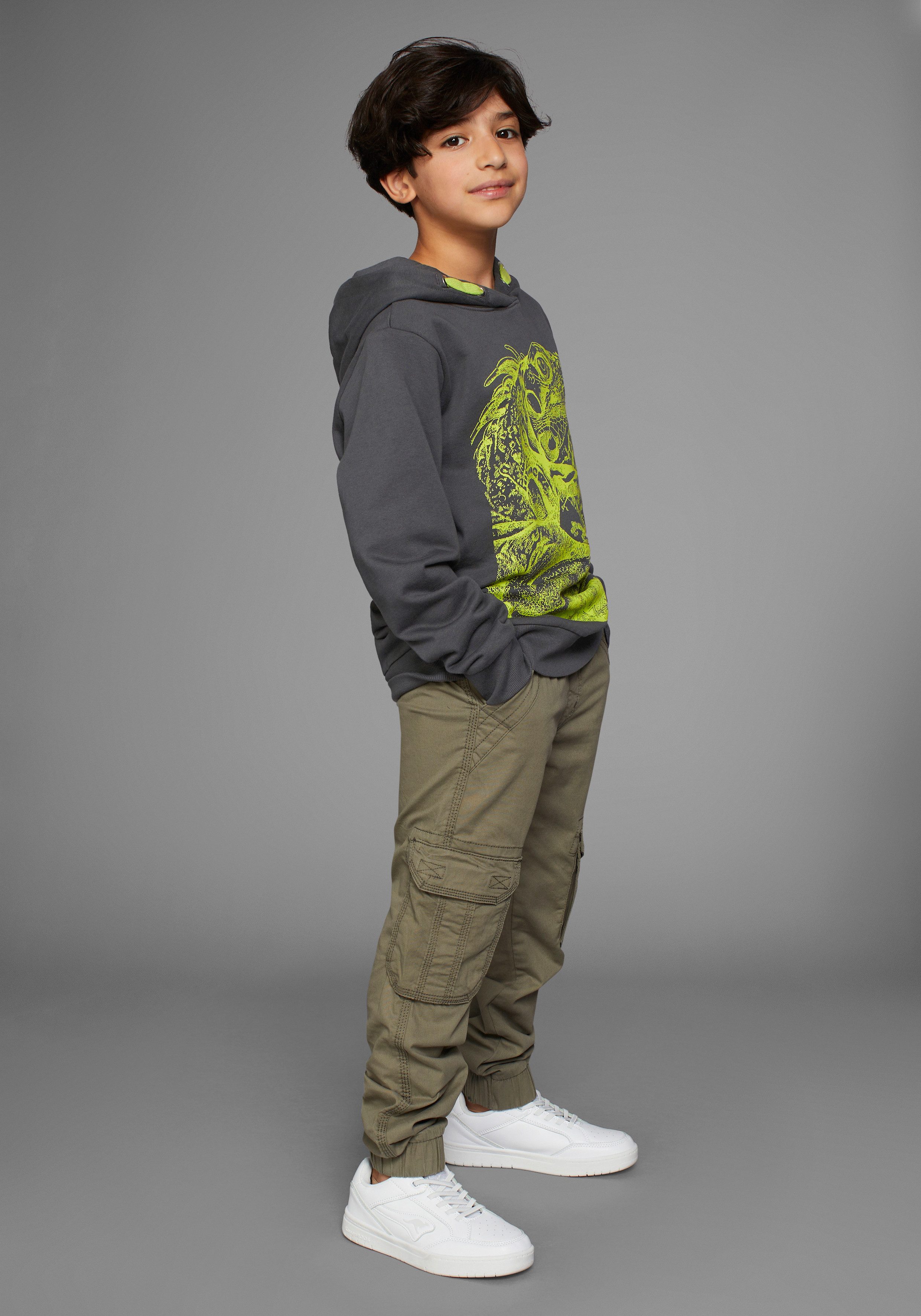 KIDSWORLD Hoodie GECKO leuk dierenmotief