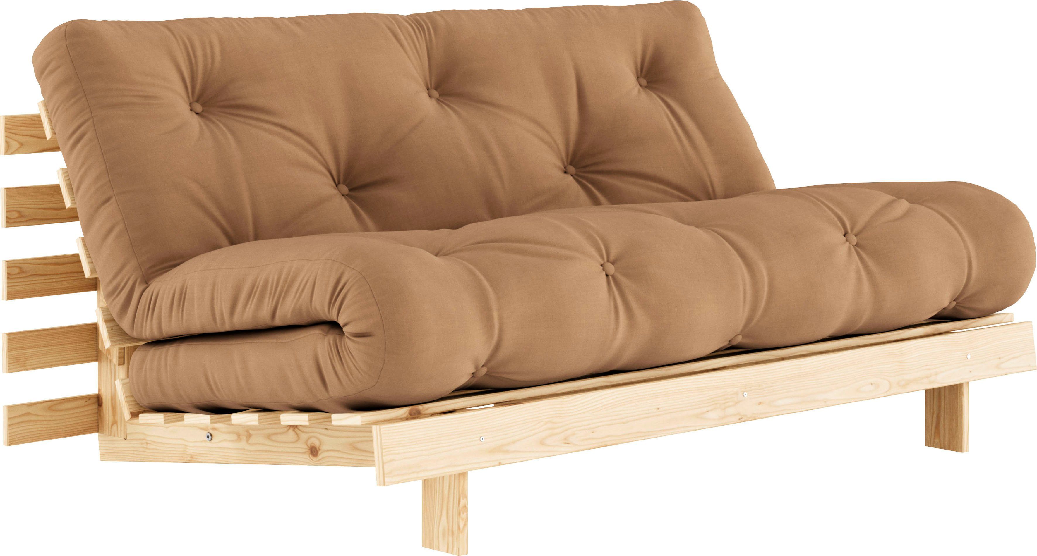 Karup Slaapbank Roots 160 slaapbank, logeerbed, bank met futonmatras Incl. futonmatras, ligoppervlak 160x200 cm, FSC® gecertificeerd dennenhout (2 stuks)
