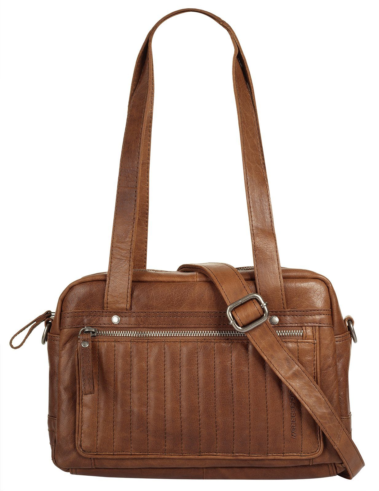 Spikes & Sparrow Tas echt leder dames tassen bruin