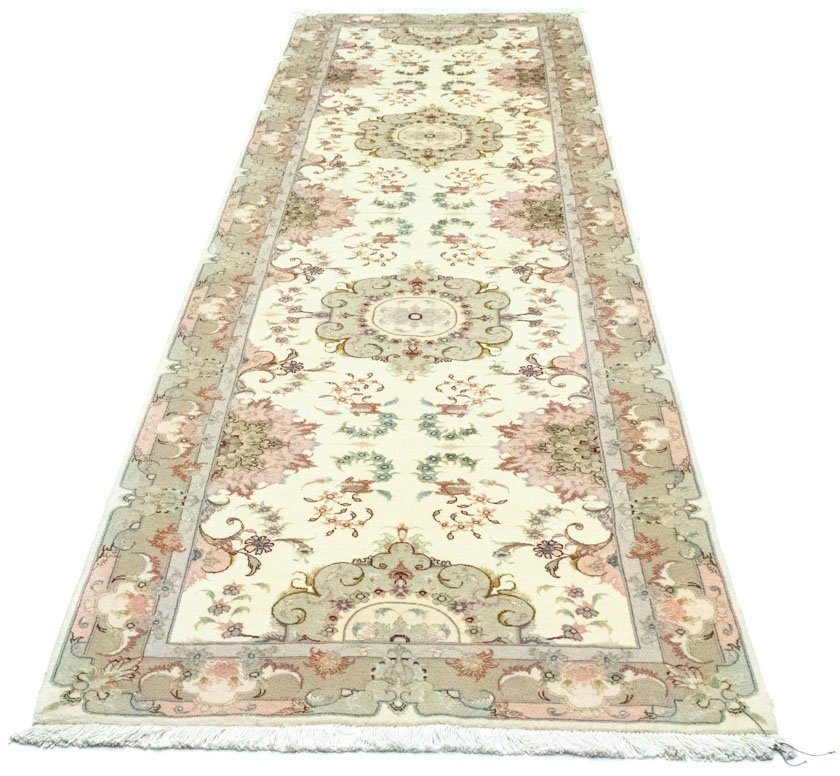 morgenland Wollen kleed Täbriz Teppich handgeknüpft beige-Läufer Täbriz - 337 x 90 cm - beige