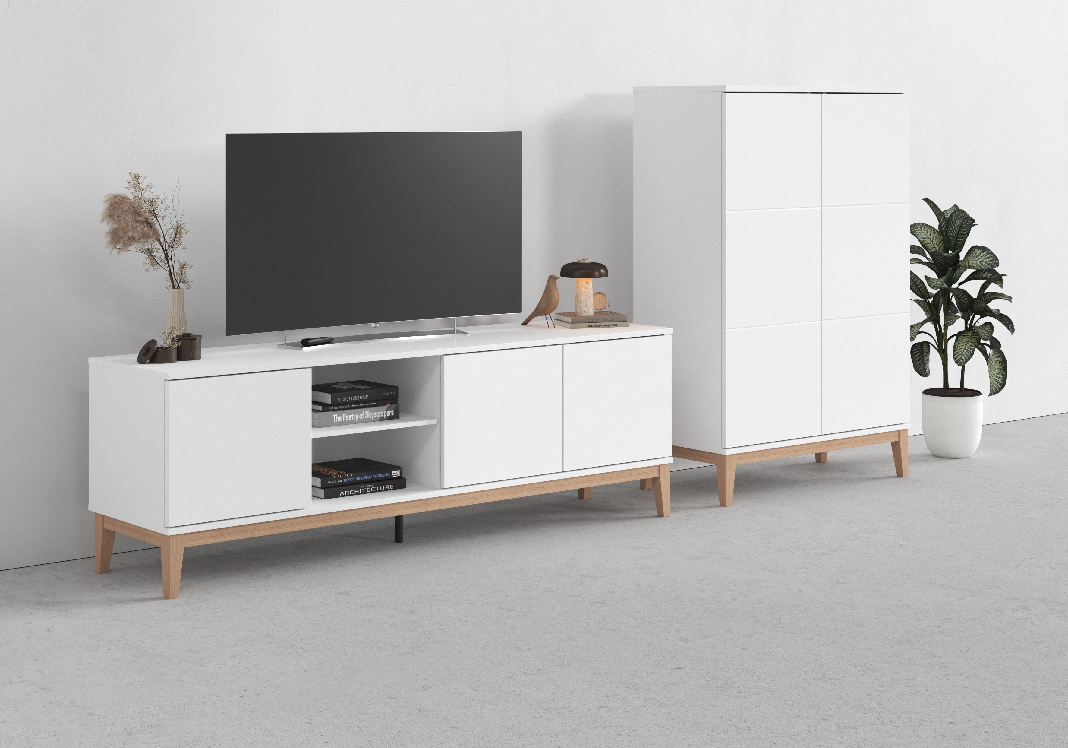 andas Highboard Maryd Hoge commode met onderstel in houtlook (1 stuk)