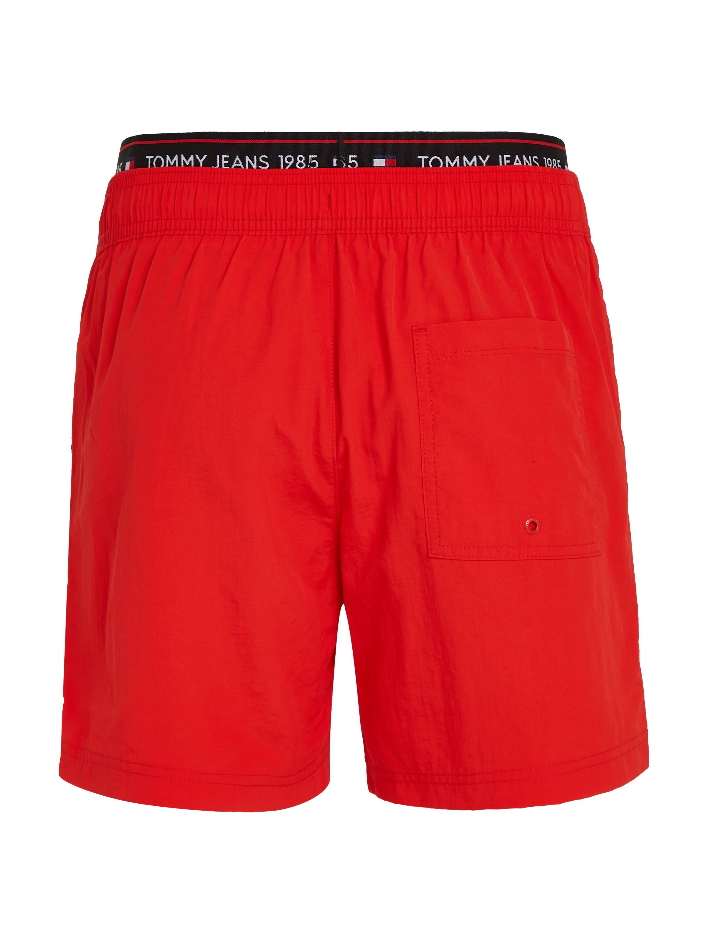 Tommy Hilfiger Swimwear Zwemshort DW SF MEDIUM DRAWSTRING met logo-borduurwerk op de tailleband