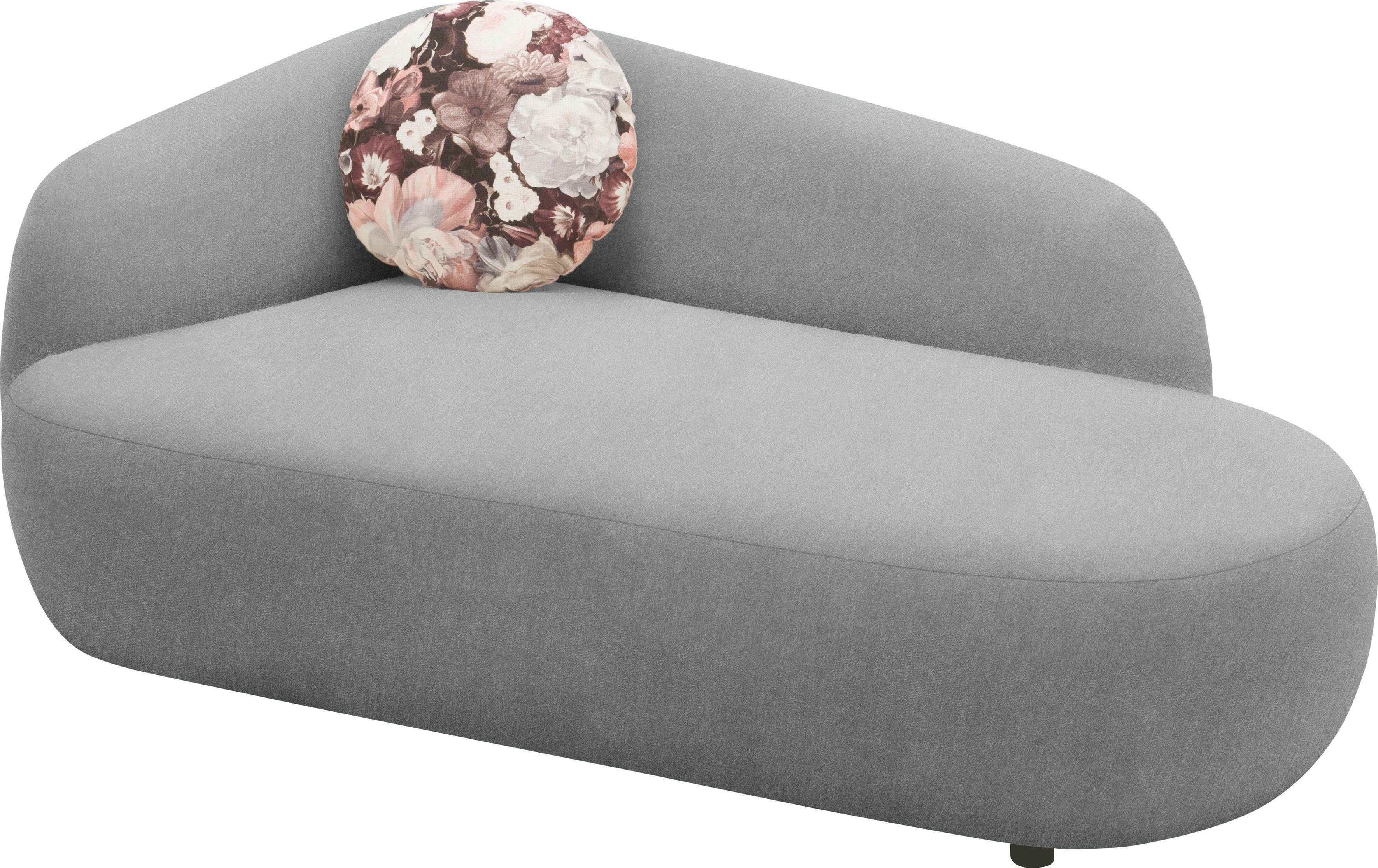 andas Récamier Björnar incl. reversible-sierkussen: bloemmotief, resp. uni, Binnenvering, armleuning links of rechts naar keuze, B/D/H: 183x105x75 cm