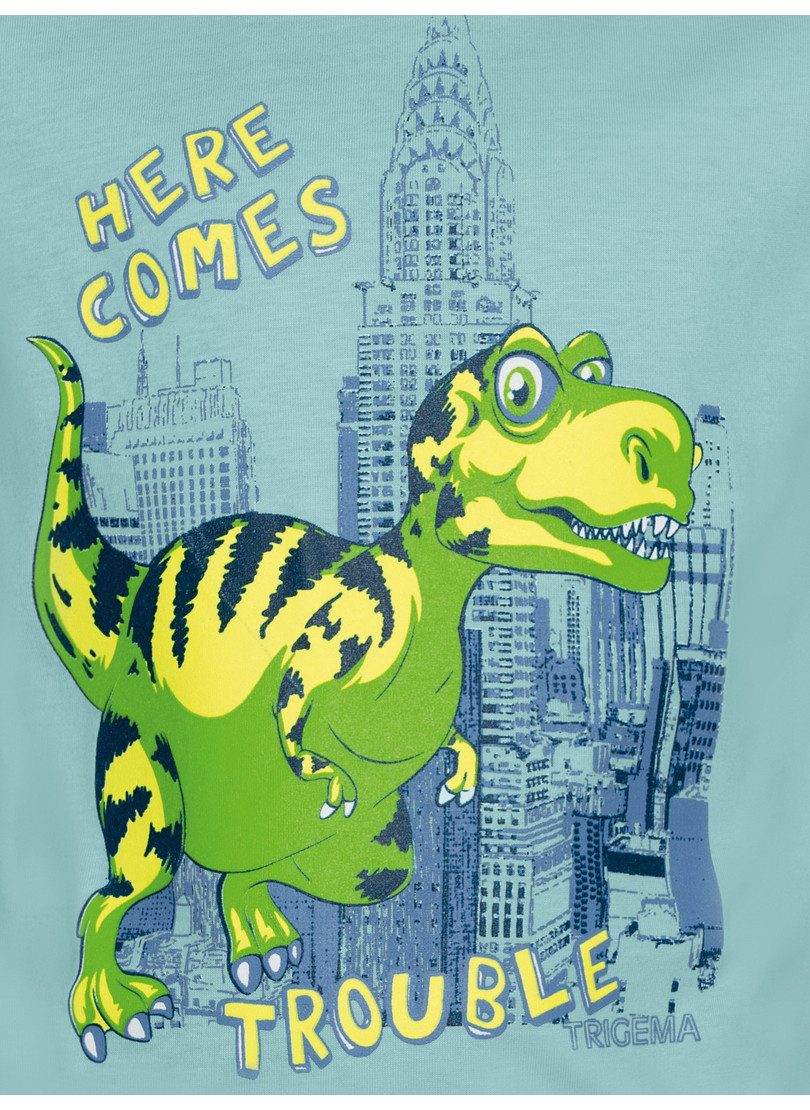 Trigema T-shirt TRIGEMA T-shirt met grote dino-printmotief (1-delig)