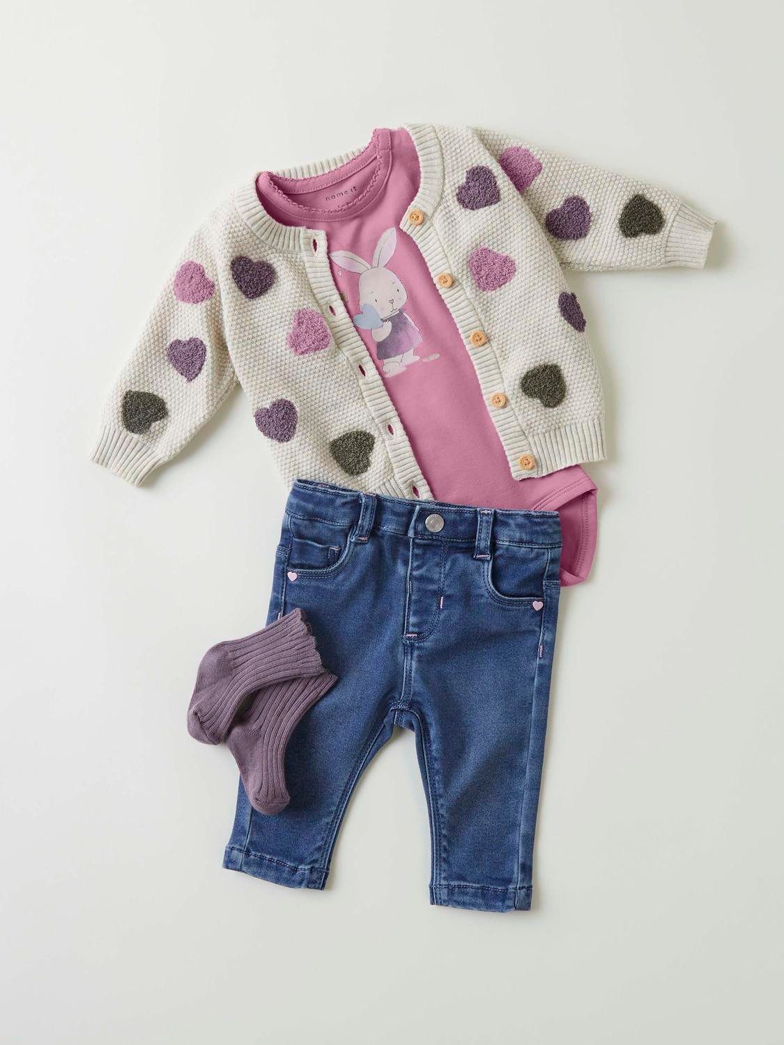 Name It Vest NBFNEHEART LS KNIT CARD