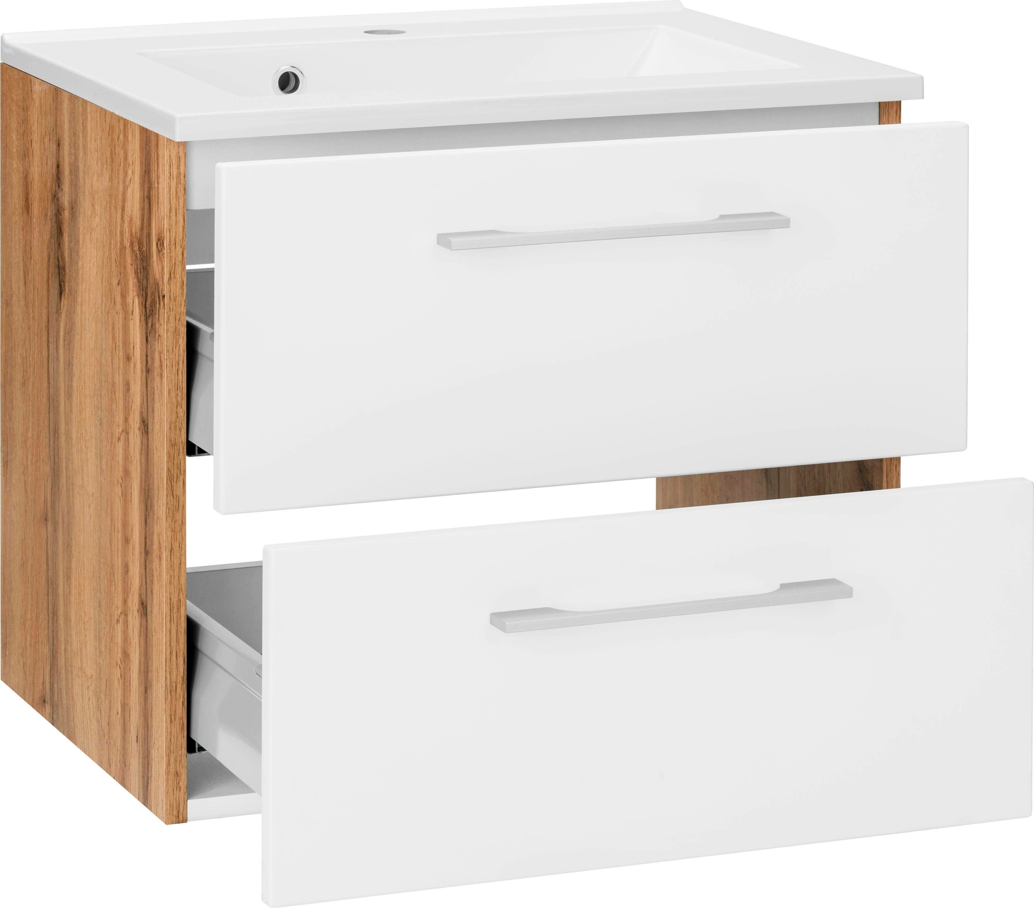welltime Wastafelonderkast Soria Badkamermeubel, wastafelonderkast inclusief wasbak, breedte 60 cm