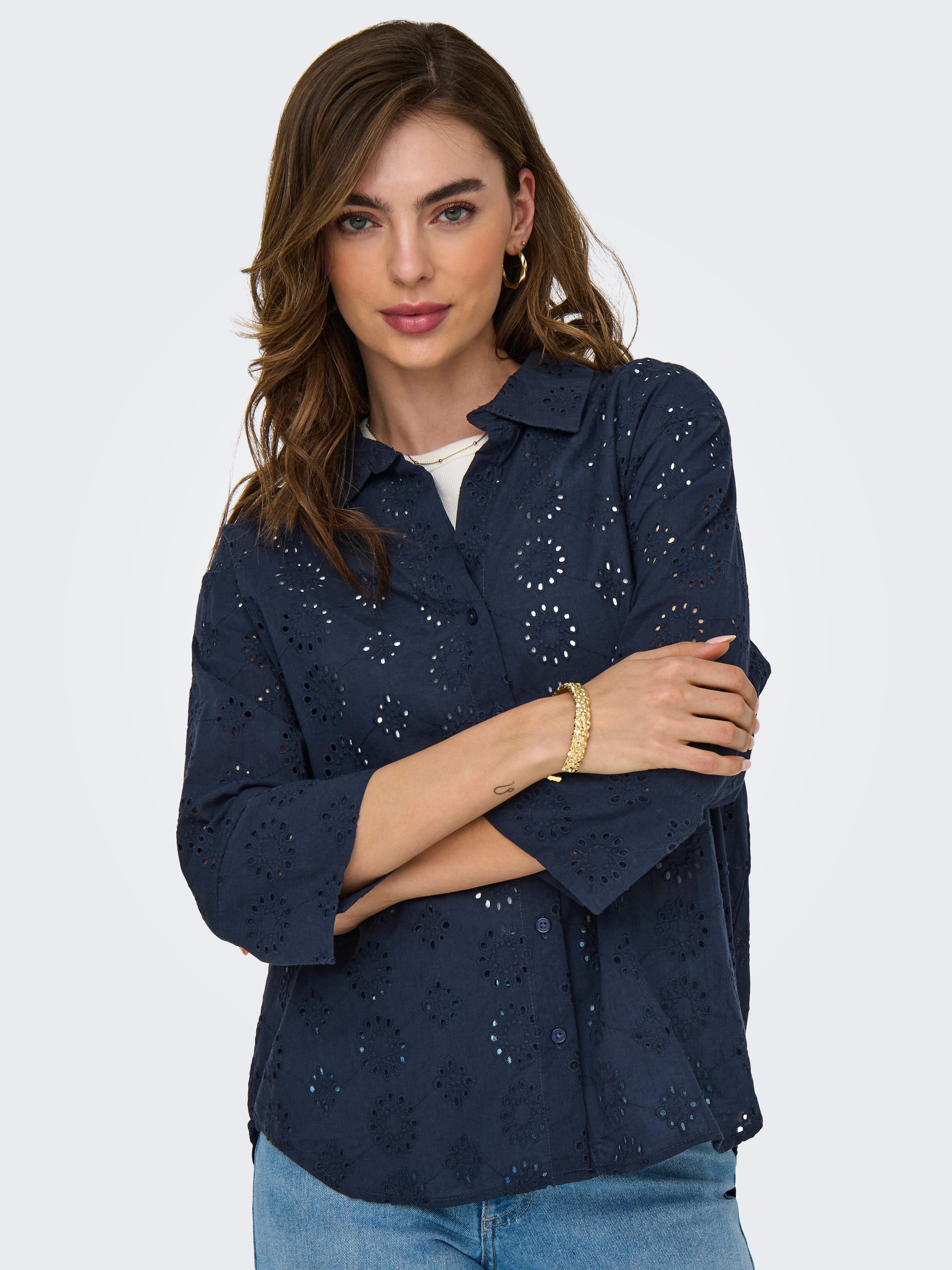 JDY Overhemdblouse JDYTALLIE 3/4 LONG SHIRT WVN NOOS