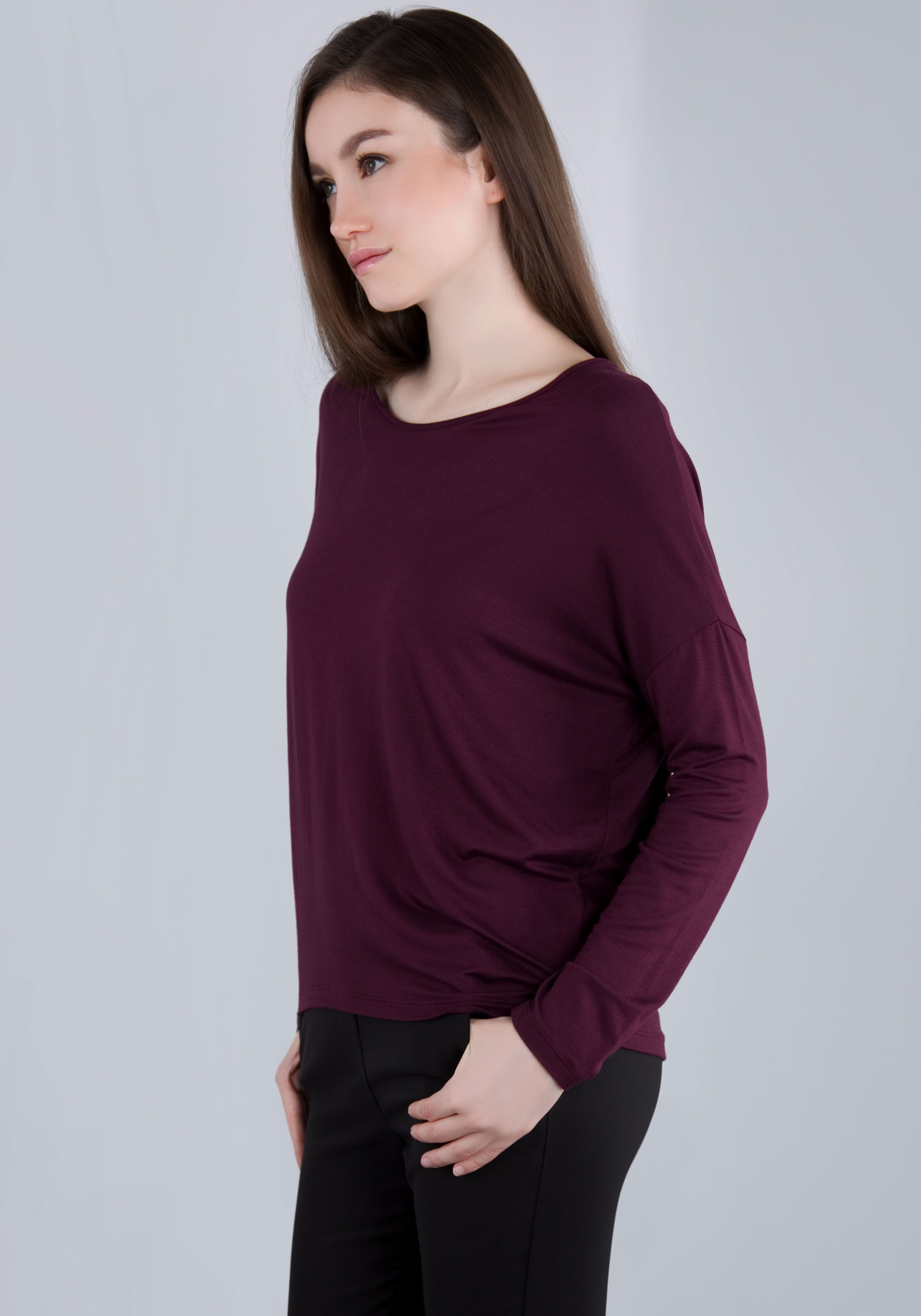 IMPERIAL Shirt met lange mouwen in casual "o-shape" vorm