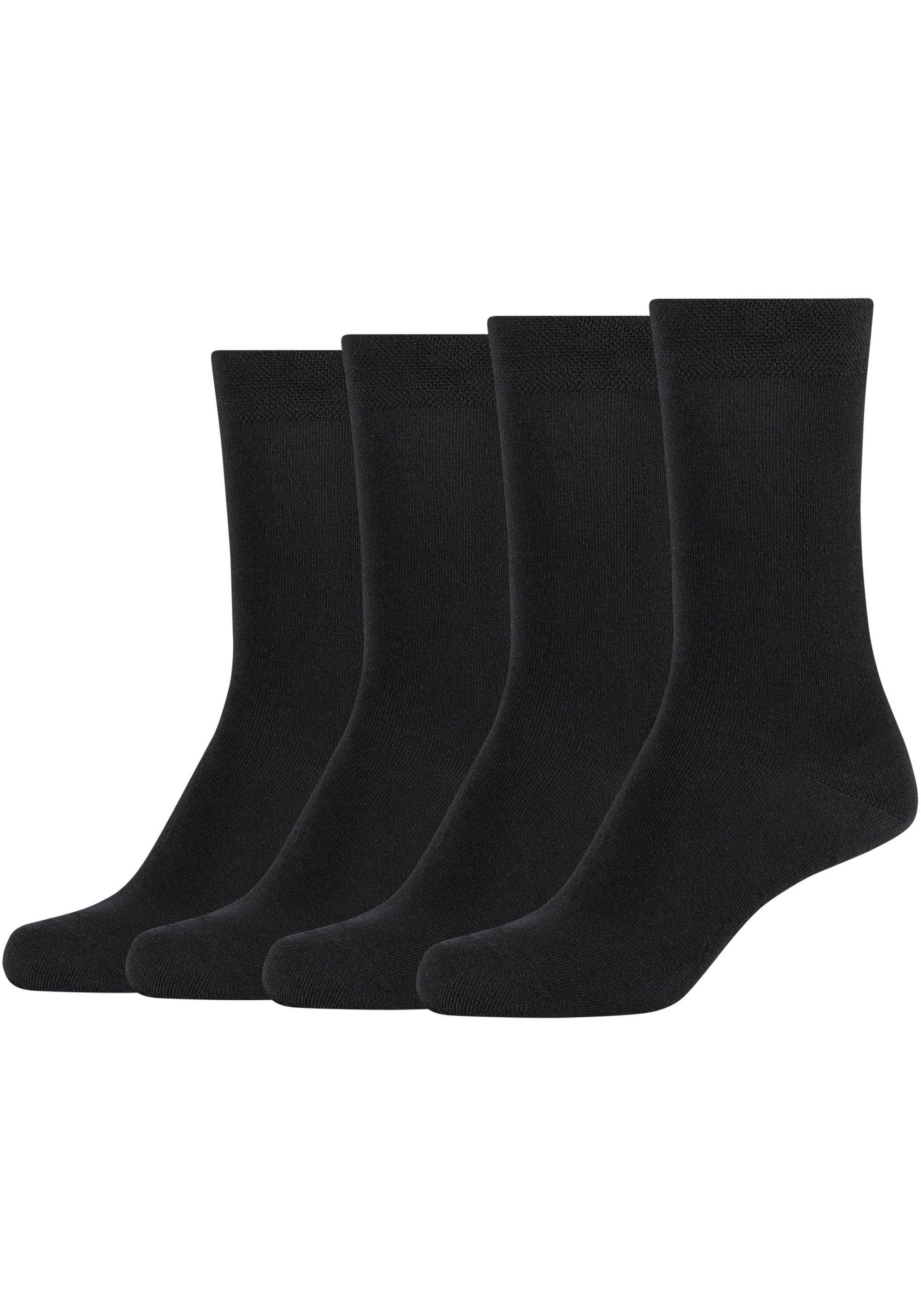 Camano Basic sokken CA-Soft Met zachte comfortband zonder rubberdruk (4 paar) dames sokken maat 35 (38) zwart