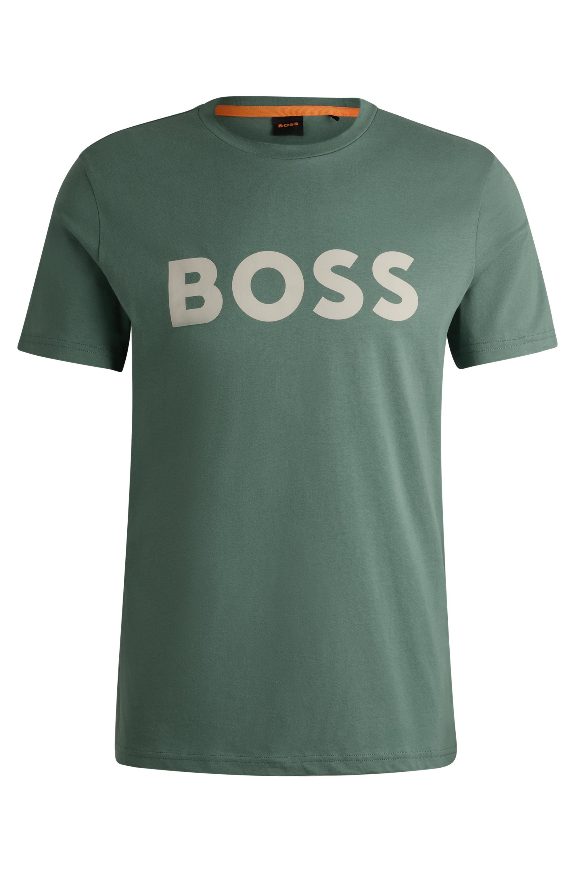 Boss Orange T-shirt Thinking 1 met logoprint (1-delig)