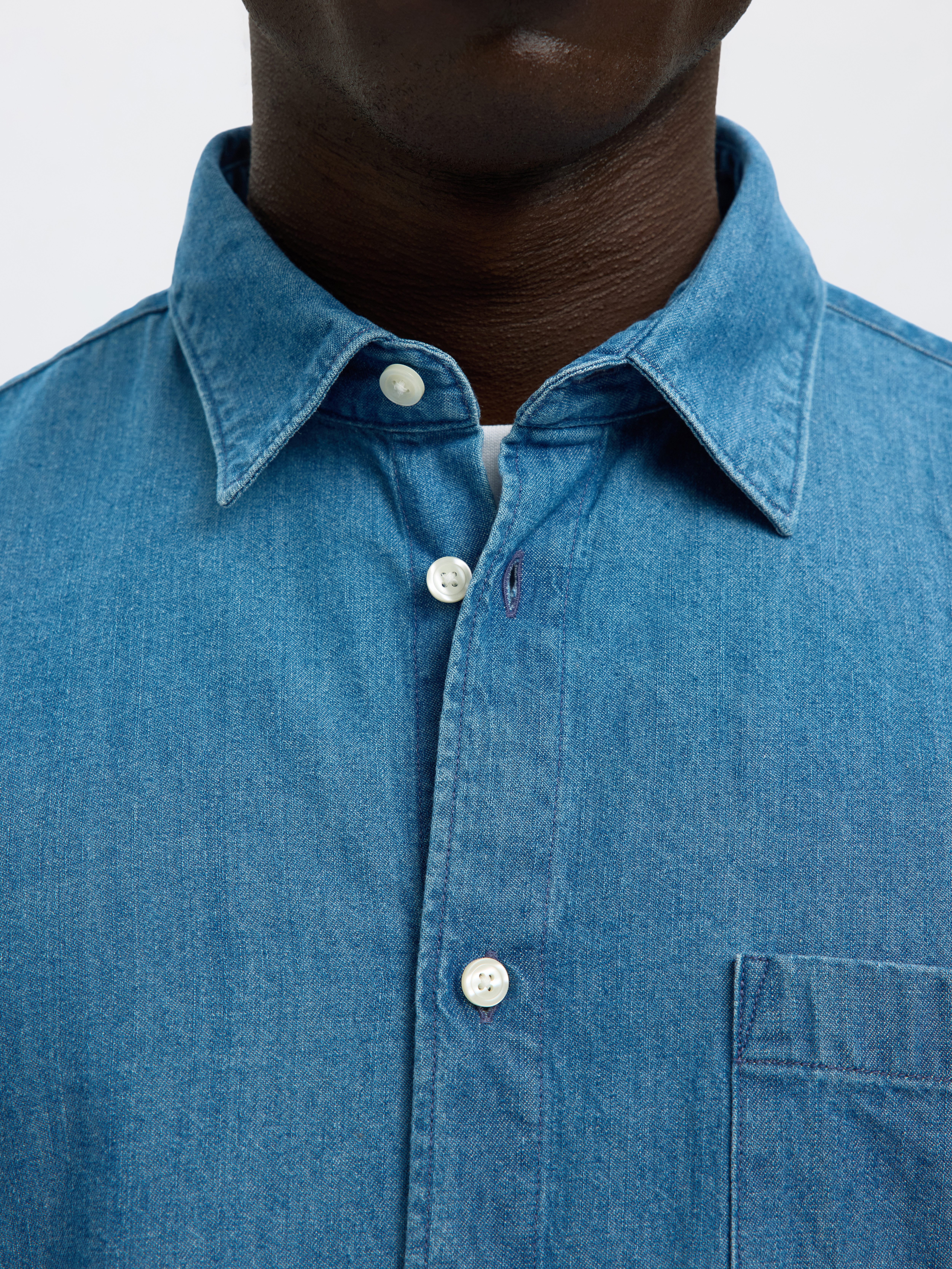 SELECTED HOMME Overhemd met lange mouwen SLHREGCARLO DENIM LS SHIRT NOOS