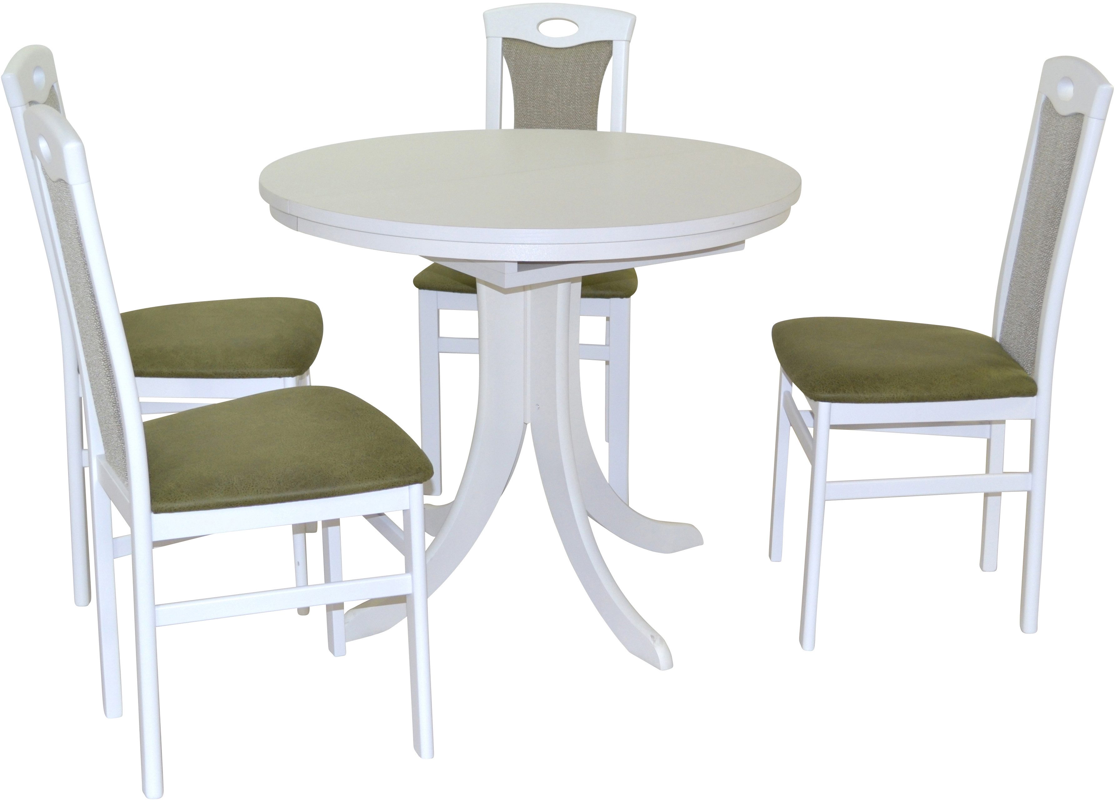 HOFMANN LIVING AND MORE Eethoek 5-delige eethoek Stoelen voorgemonteerd (voordeelset, 5-delig) eethoeken groen