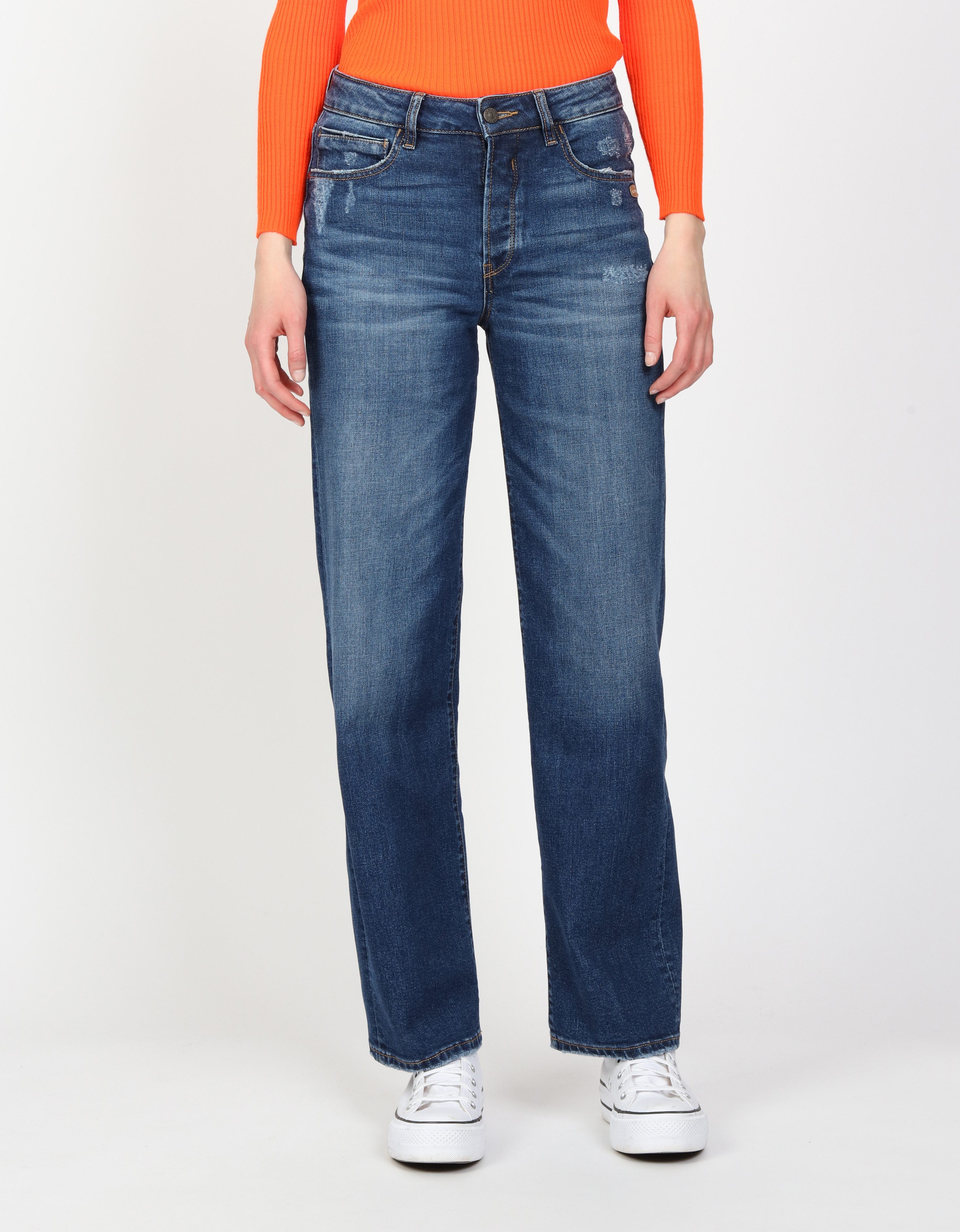GANG Wijde jeans 94Jul Comfort Straight Fit dames wide leg jeans maat 33 blauw