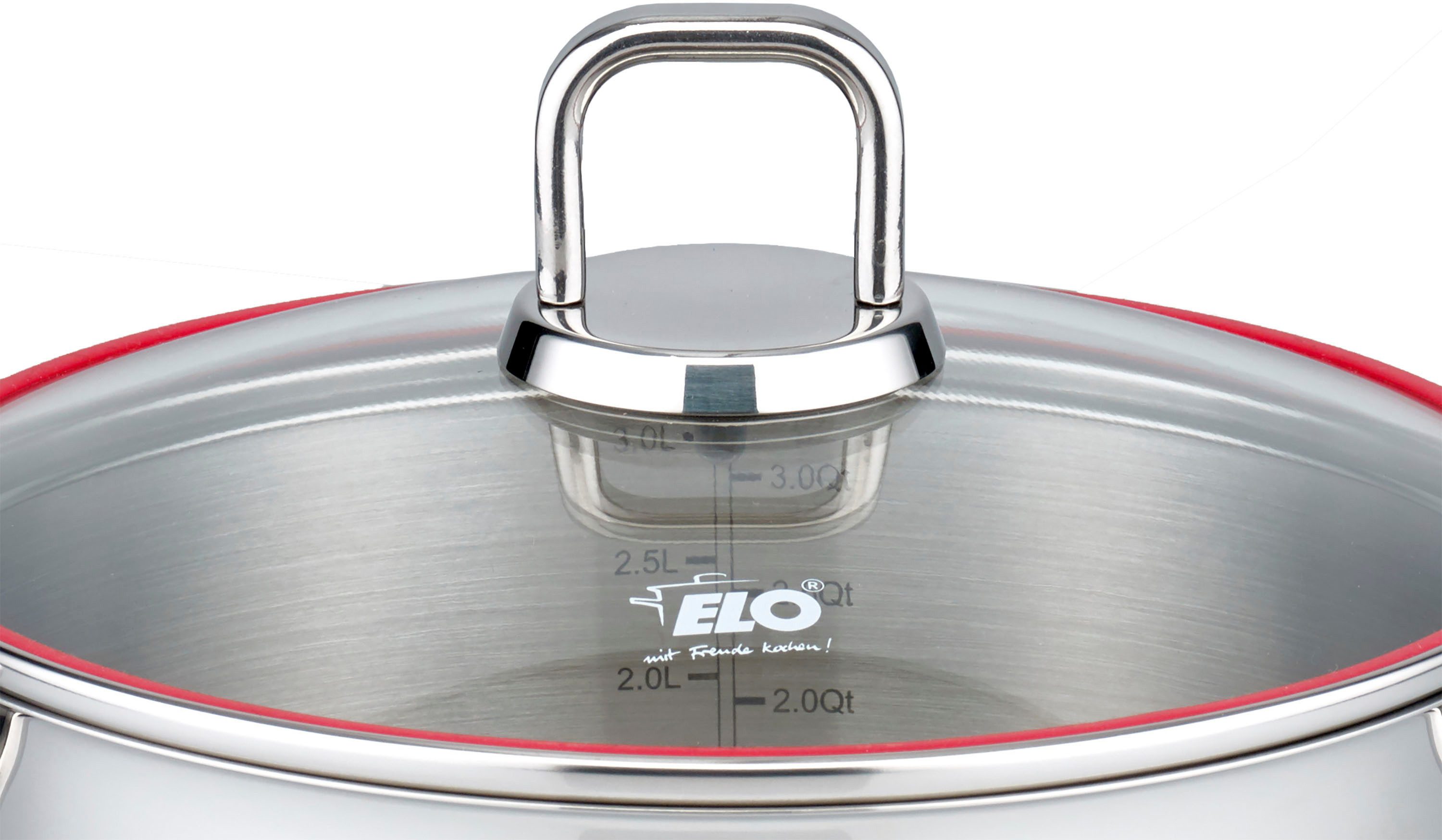 Elo Pannenset Excellent incl. onderzetter, met literschaal, inductie (set, 6-delig)