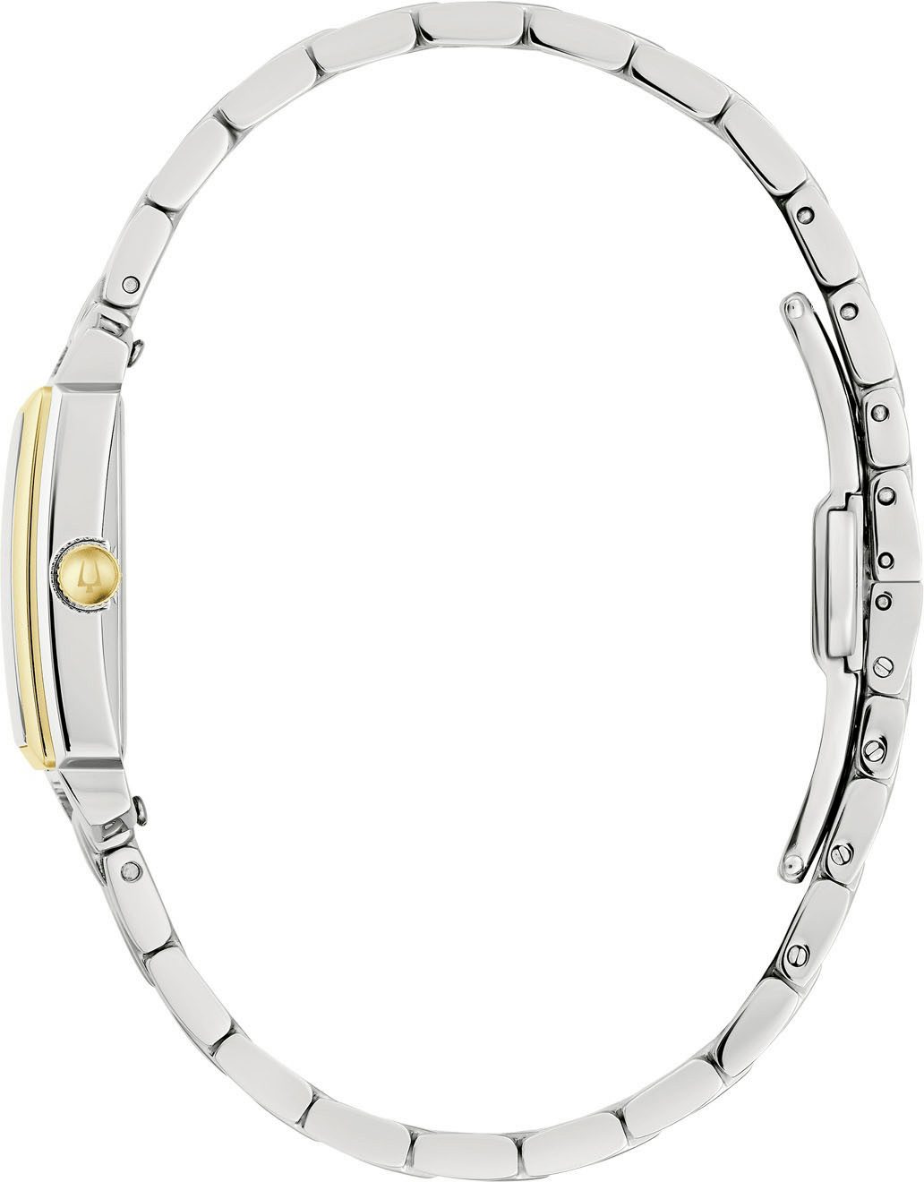 Bulova Kwartshorloge 97P166 Polshorloge, dameshorloge, roestvrijstalen armband, met diamanten