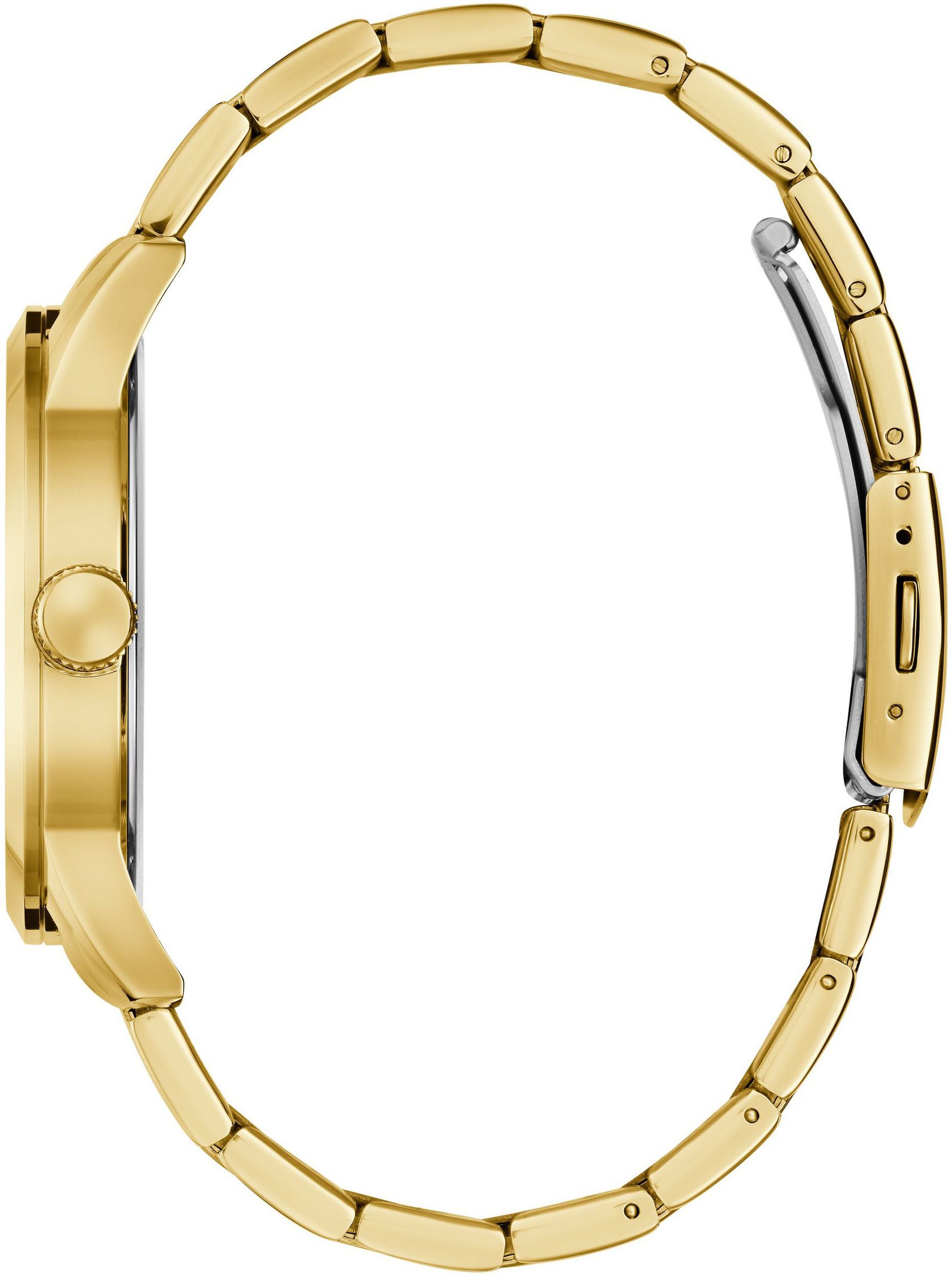 Guess Kwartshorloge Badge Horloge, herenhorloge, stalen armband