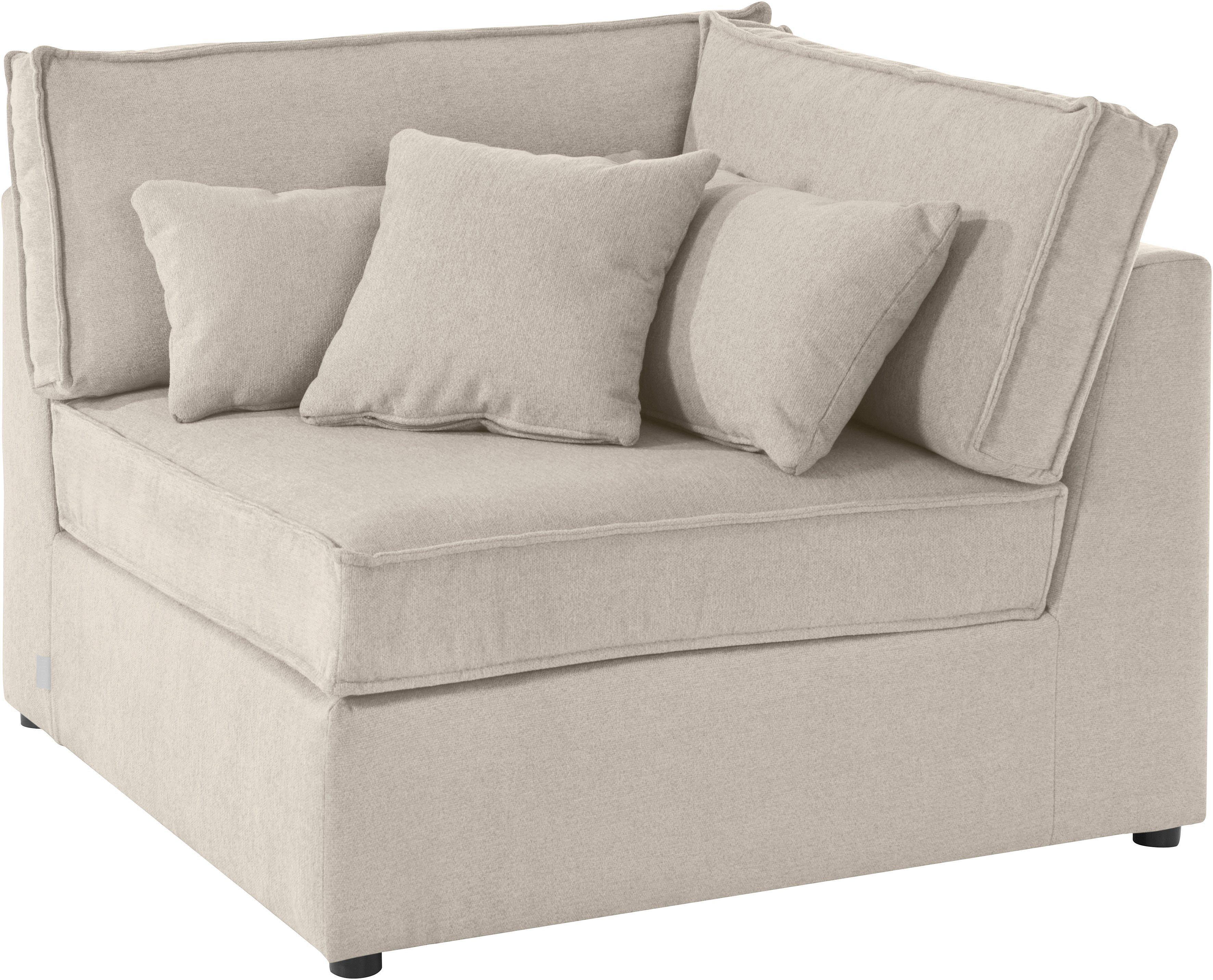 RAUM.ID Bank-hoekelement Florid Deel van een modulaire bank , stevig zitcomfort, ook in cord