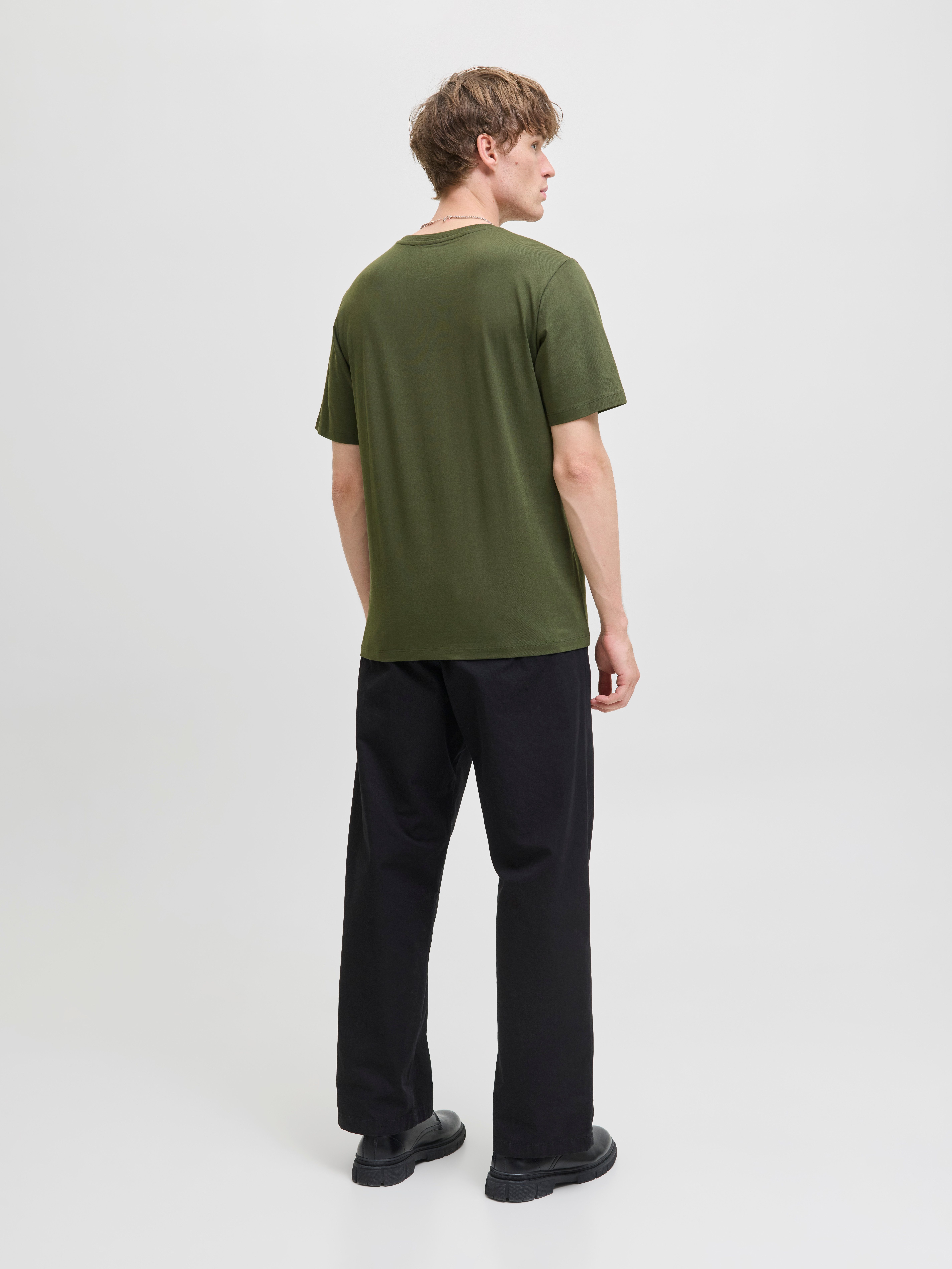 Jack & Jones Shirt met ronde hals JJECORP met logo-print en klassieke ronde hals