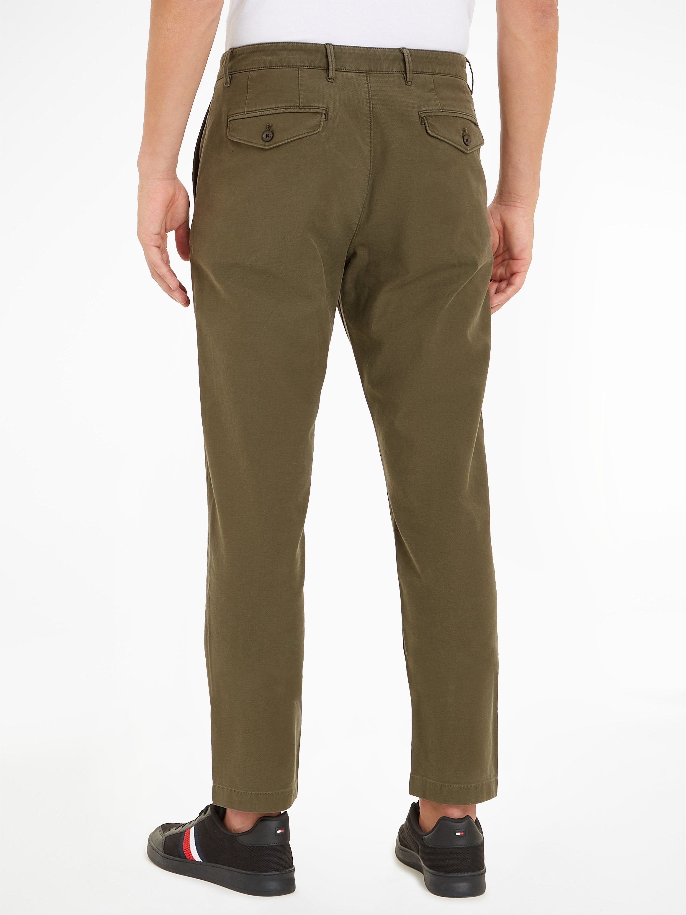 Tommy Hilfiger Chino CHELSEA GABARDINE GMD met logo borduursel op de achterzak