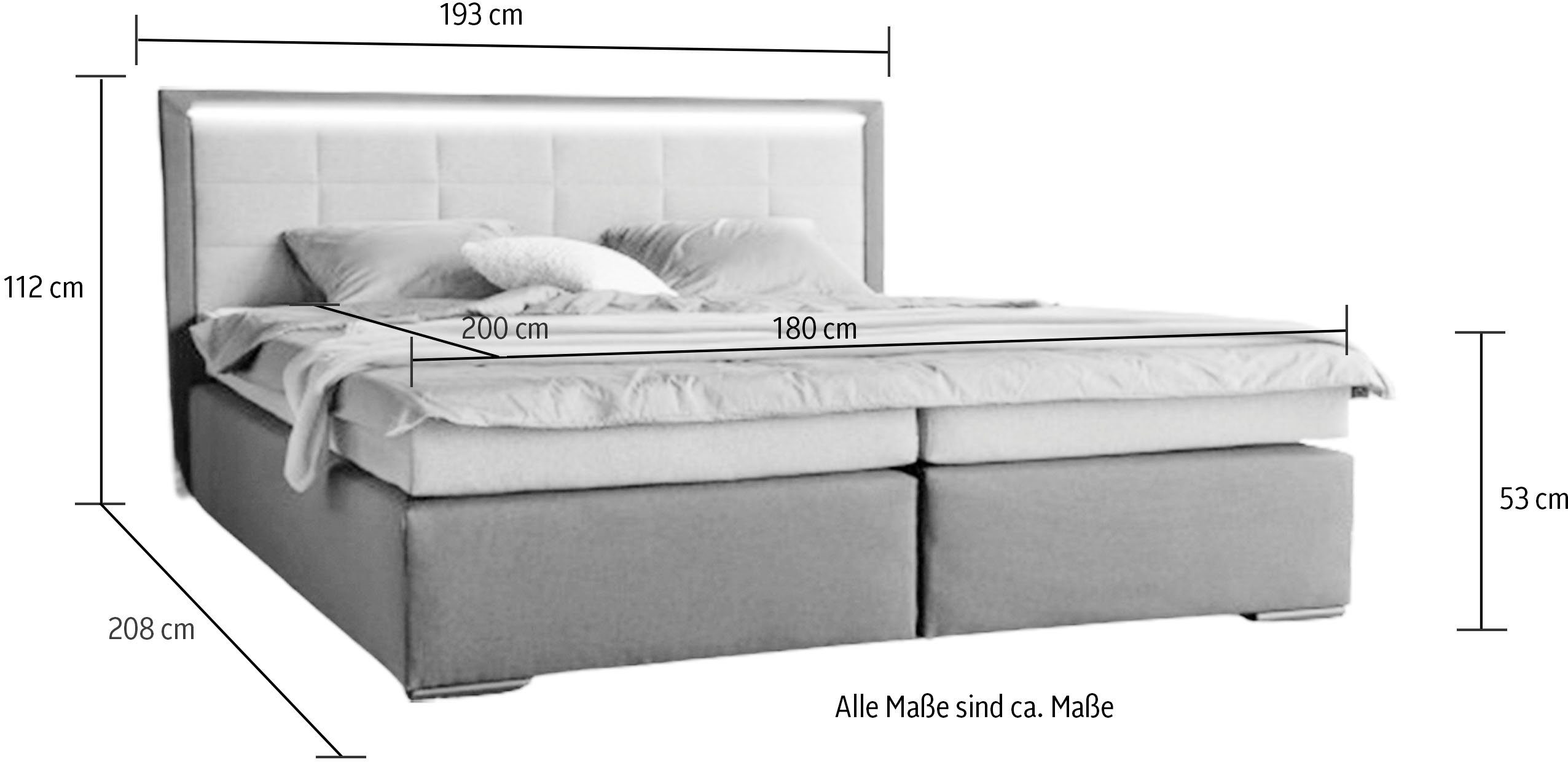 COLLECTION AB Boxspring 30 jaar jubileummodel Athena in h2,h3 & h4, incl. led-lijst