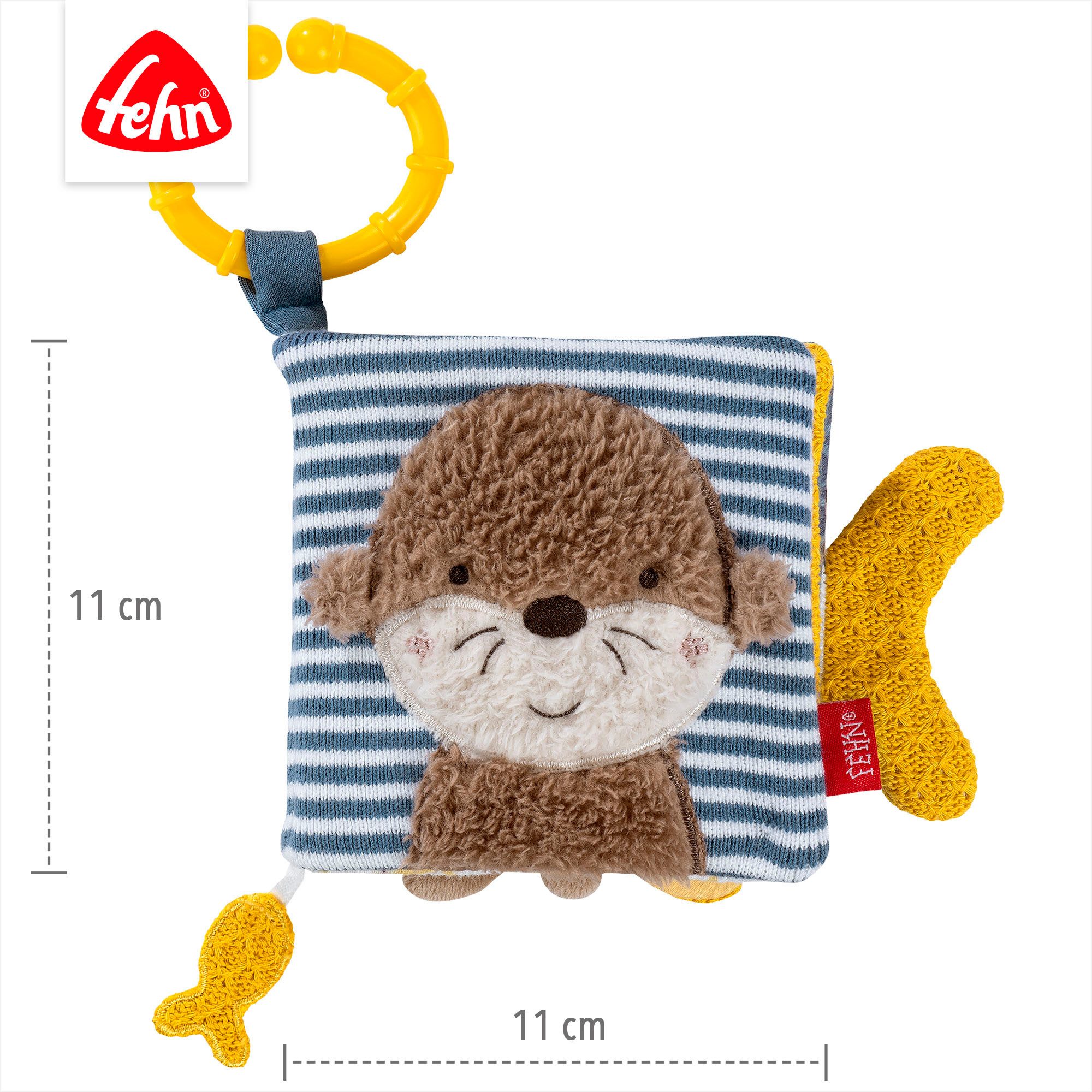 Fehn Knuffeldoek Otter Theo, geboorteset middel (3-delig)