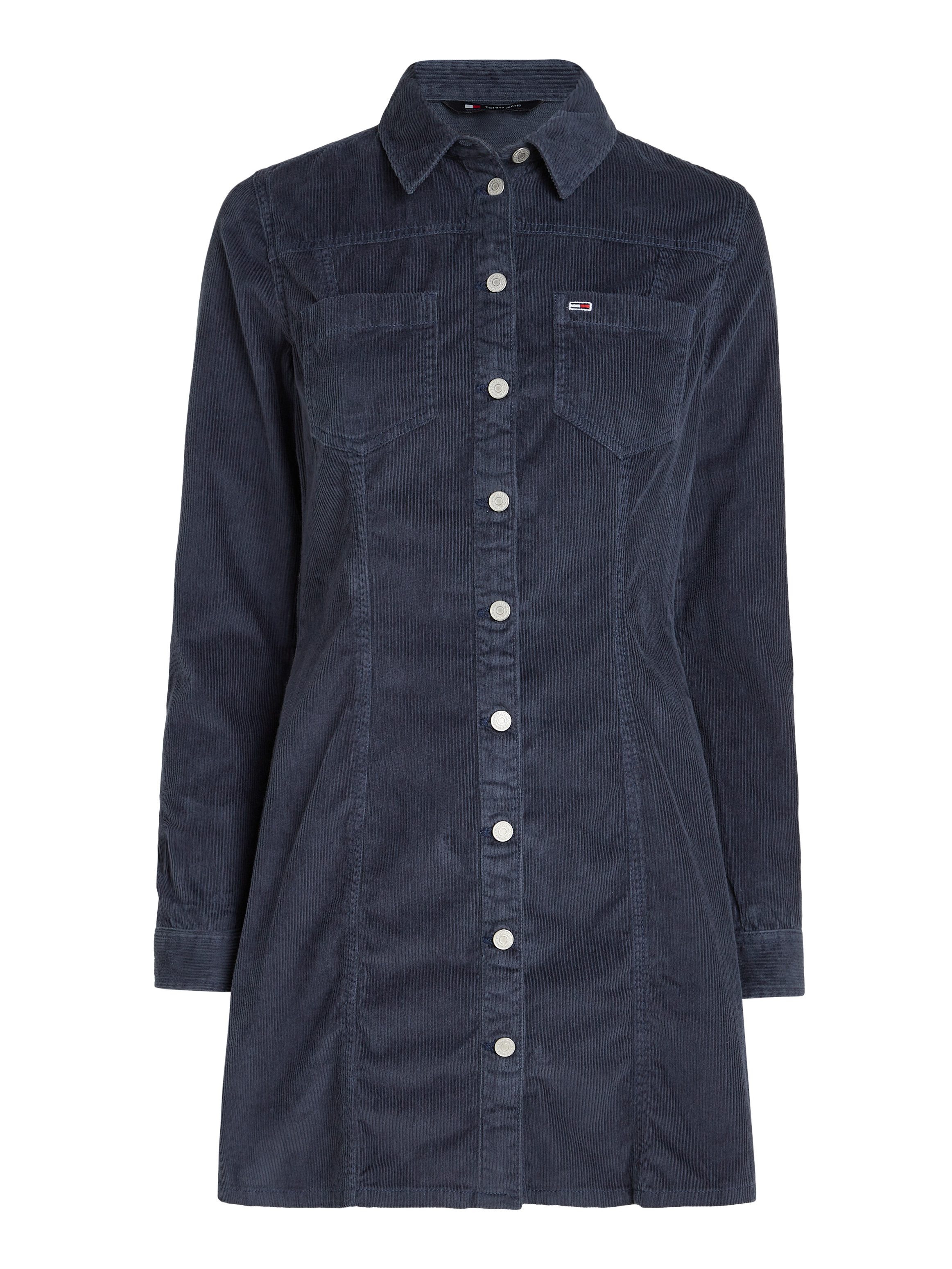 TOMMY JEANS Cordjurk TJW SLIM LS WASHED CORD DRESS